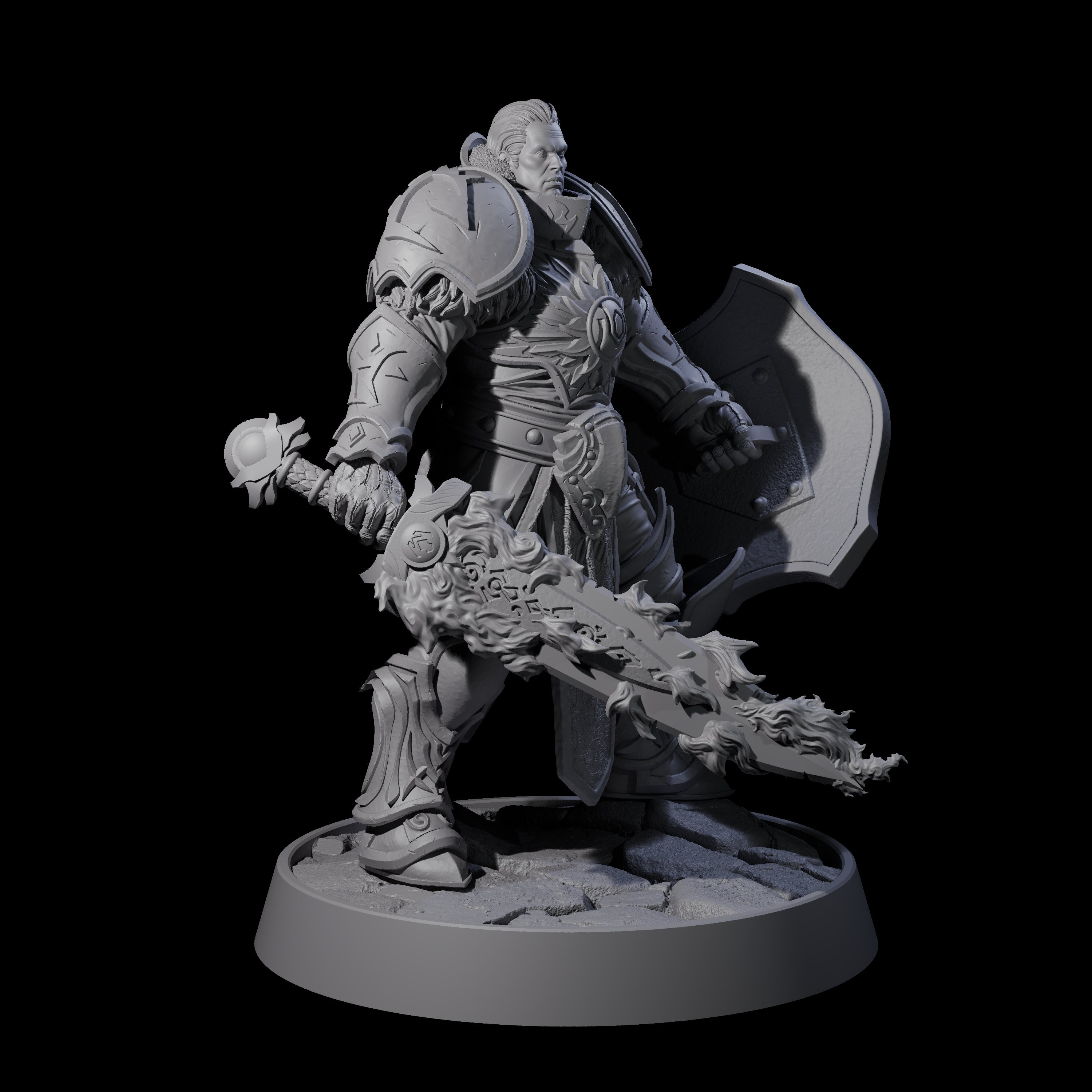 Holy Protector of the Flames G Miniature for Dungeons and Dragons, Pathfinder or other TTRPGs