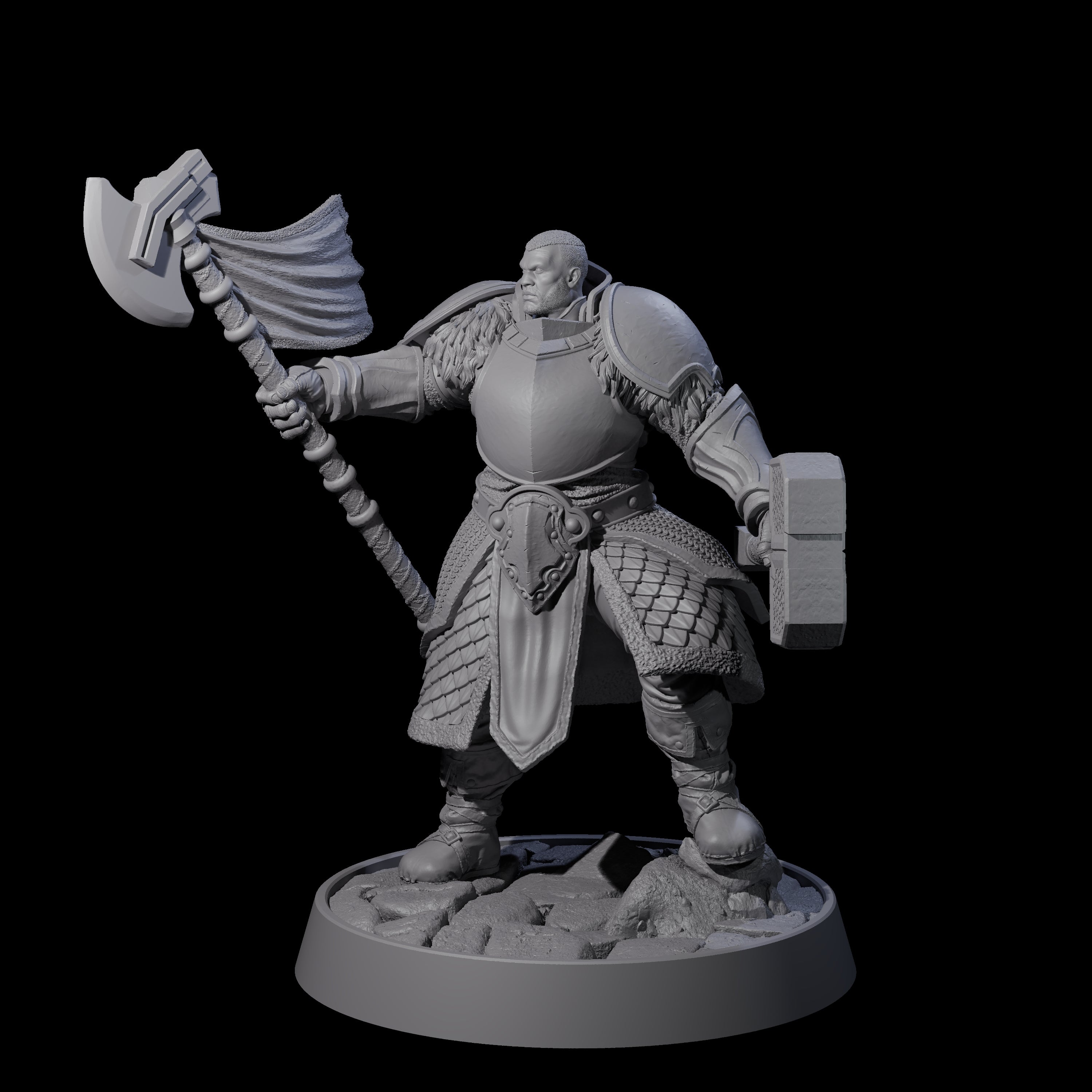 Holy Protector of the Flames H Miniature for Dungeons and Dragons, Pathfinder or other TTRPGs