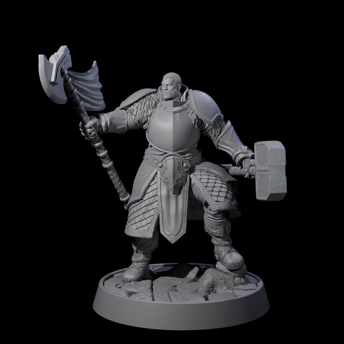 Holy Protector of the Flames H Miniature for Dungeons and Dragons, Pathfinder or other TTRPGs