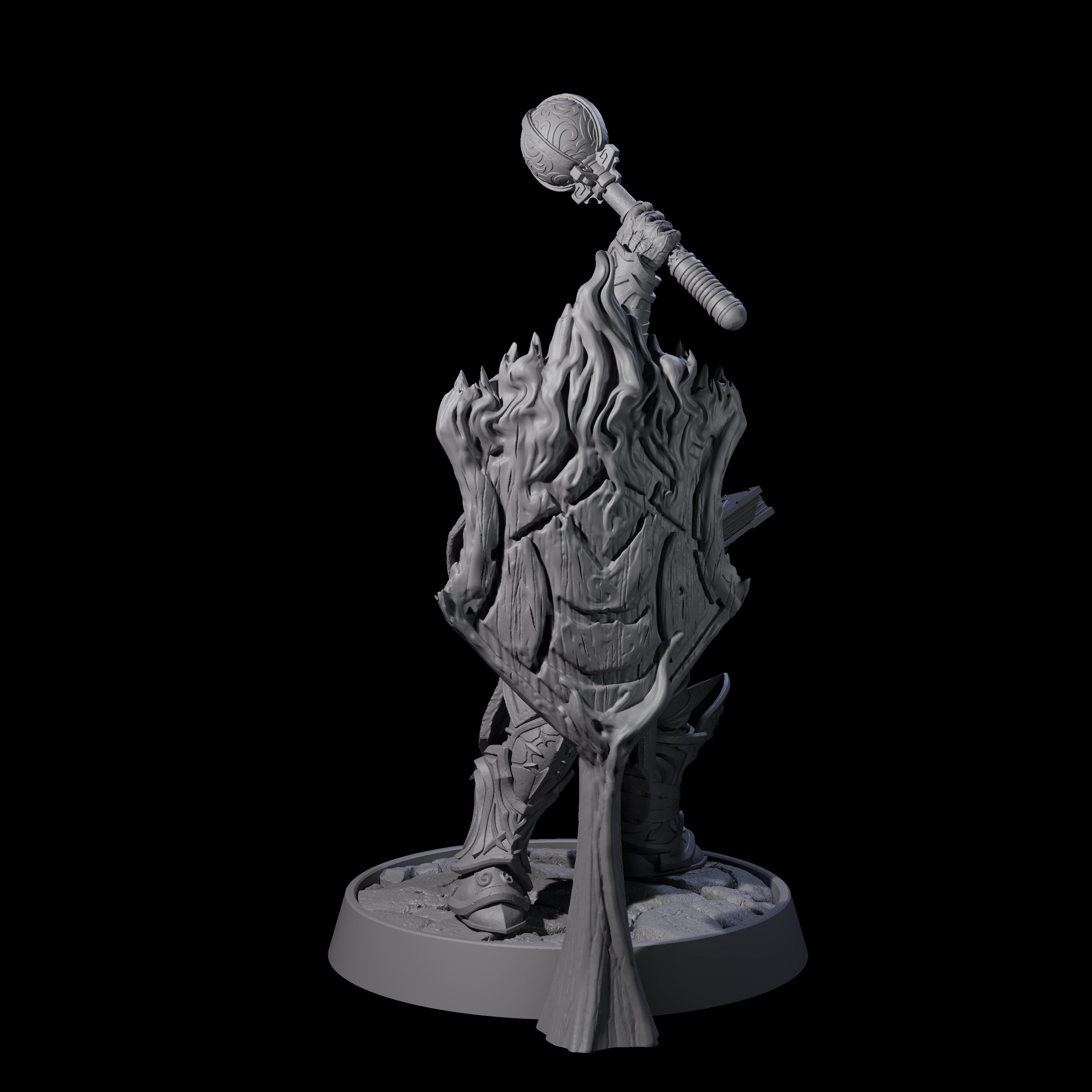 Holy Protector of the Flames J Miniature for Dungeons and Dragons, Pathfinder or other TTRPGs
