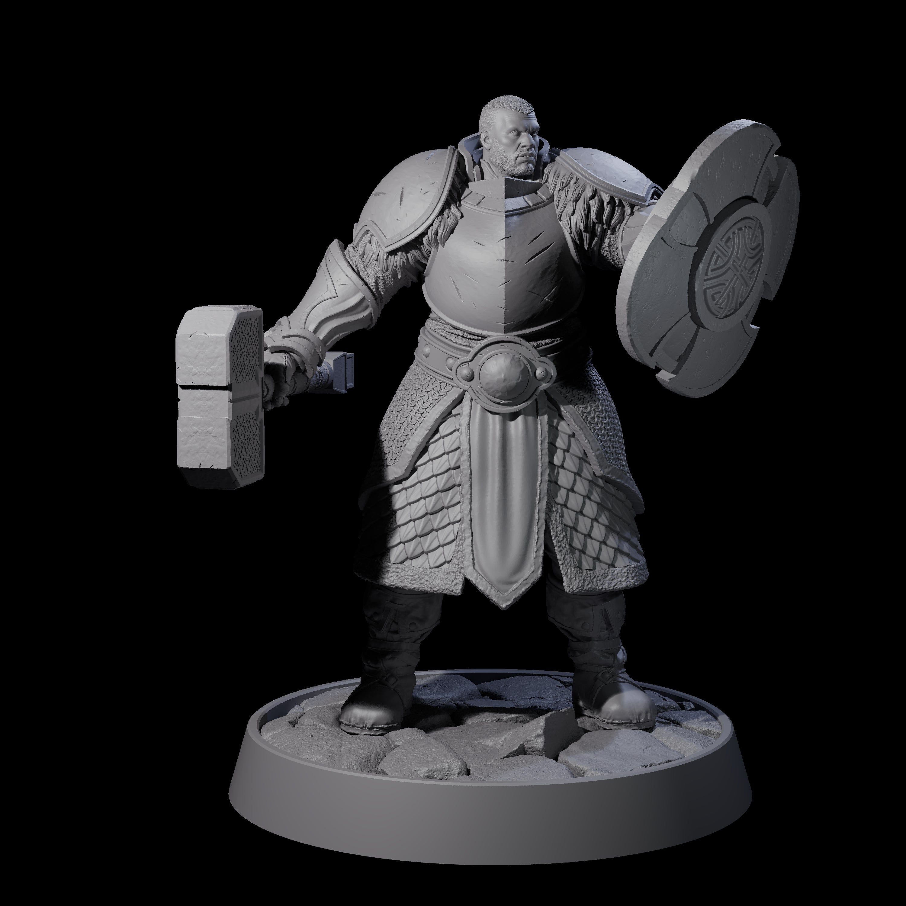 Holy Protectors of the Flames Miniature for Dungeons and Dragons, Pathfinder or other TTRPGs