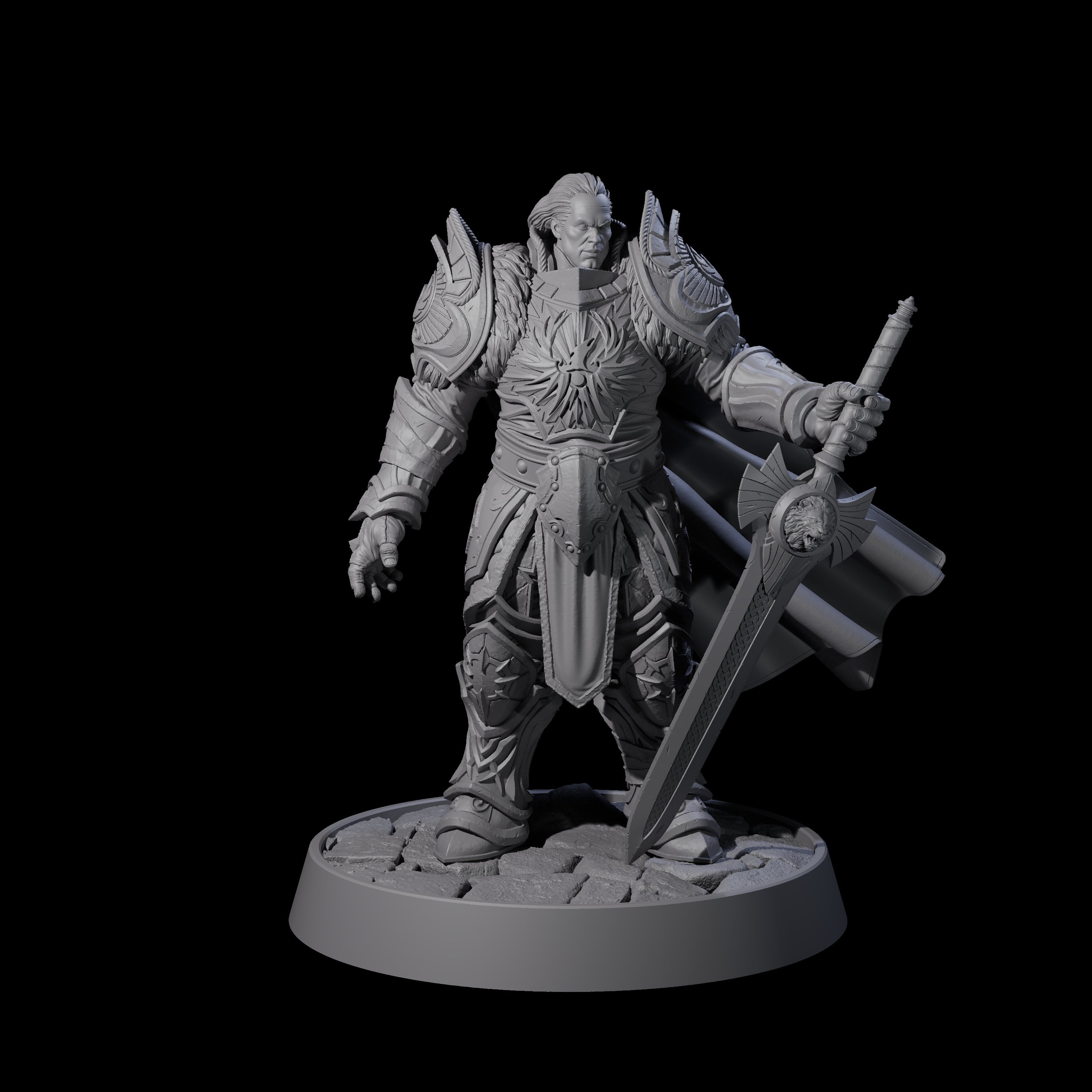 Holy Protectors of the Flames Miniature for Dungeons and Dragons, Pathfinder or other TTRPGs