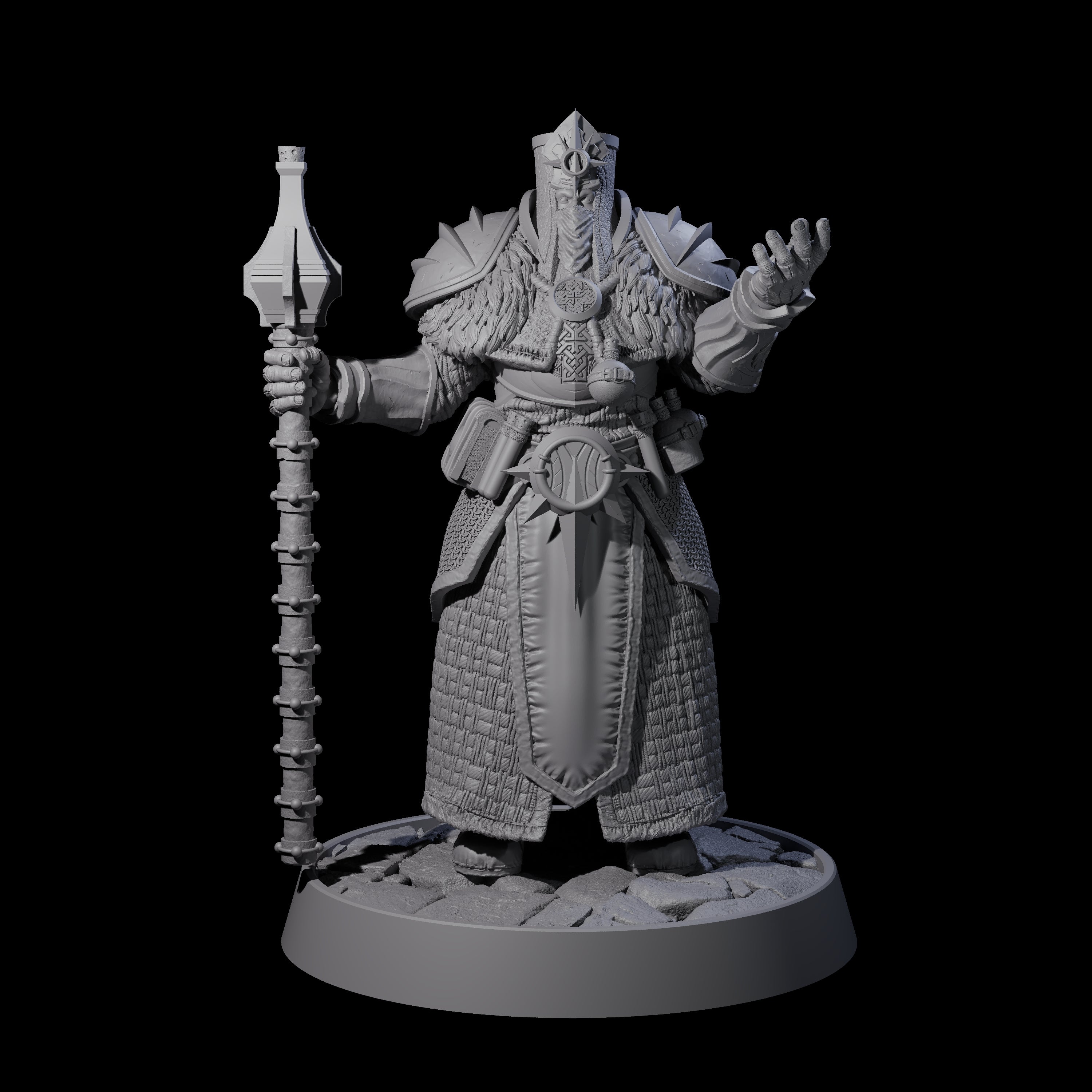Holy Protectors of the Flames Miniature for Dungeons and Dragons, Pathfinder or other TTRPGs