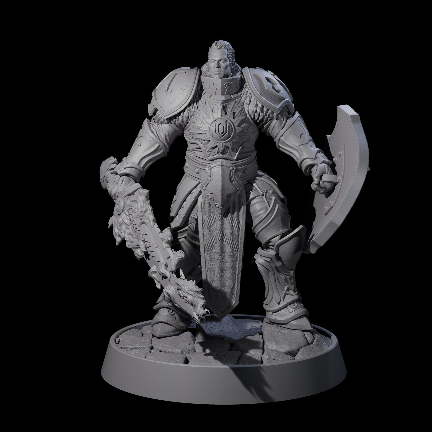 Holy Protectors of the Flames Miniature for Dungeons and Dragons, Pathfinder or other TTRPGs