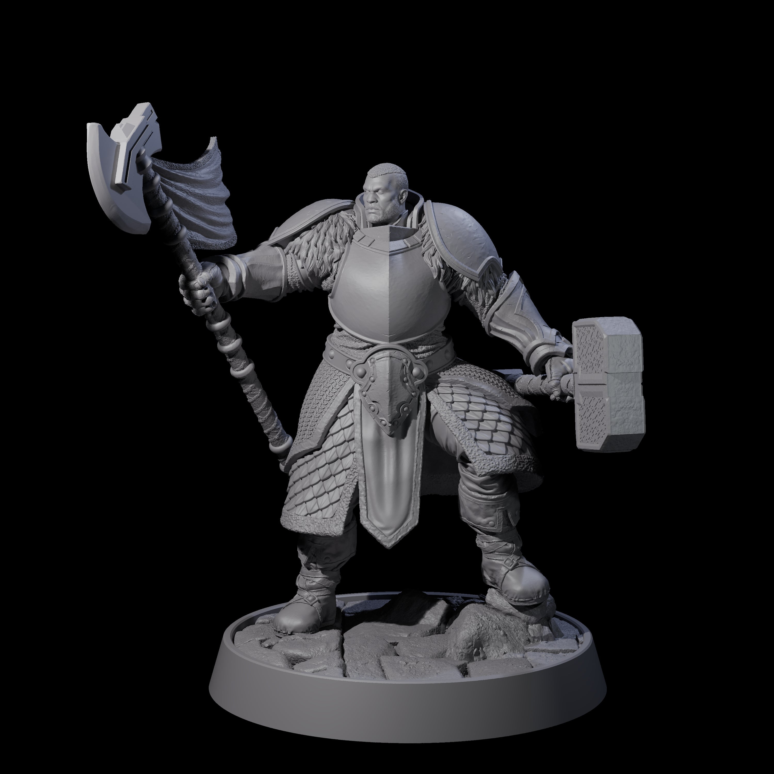 Holy Protectors of the Flames Miniature for Dungeons and Dragons, Pathfinder or other TTRPGs