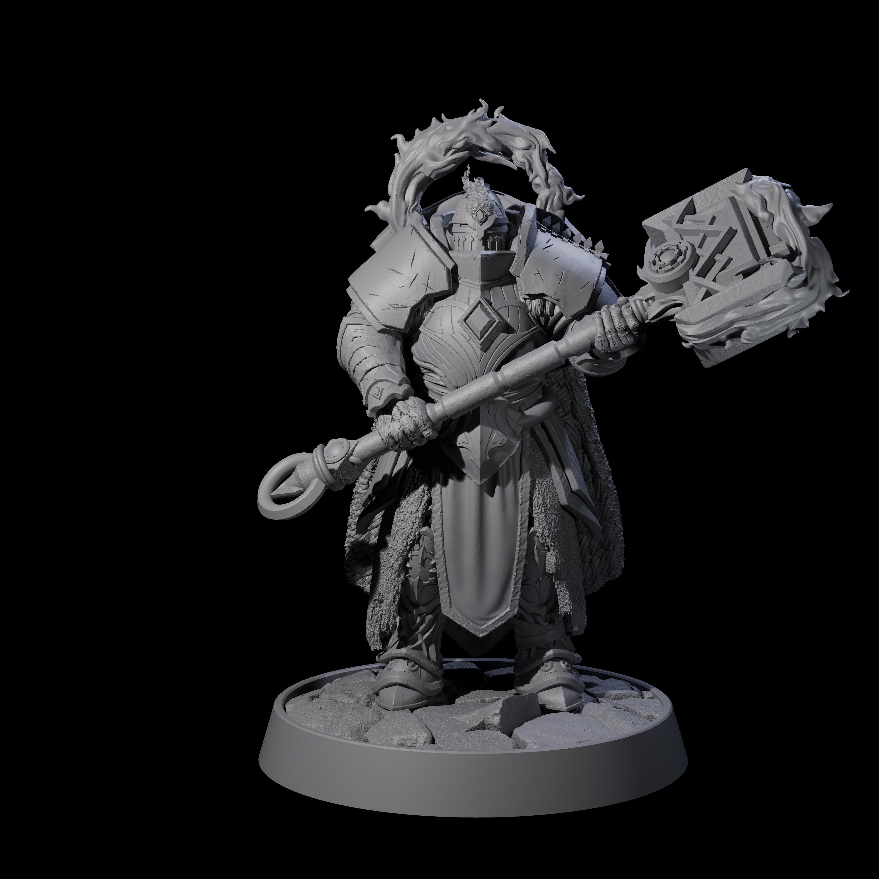 Holy Protectors of the Flames Miniature for Dungeons and Dragons, Pathfinder or other TTRPGs