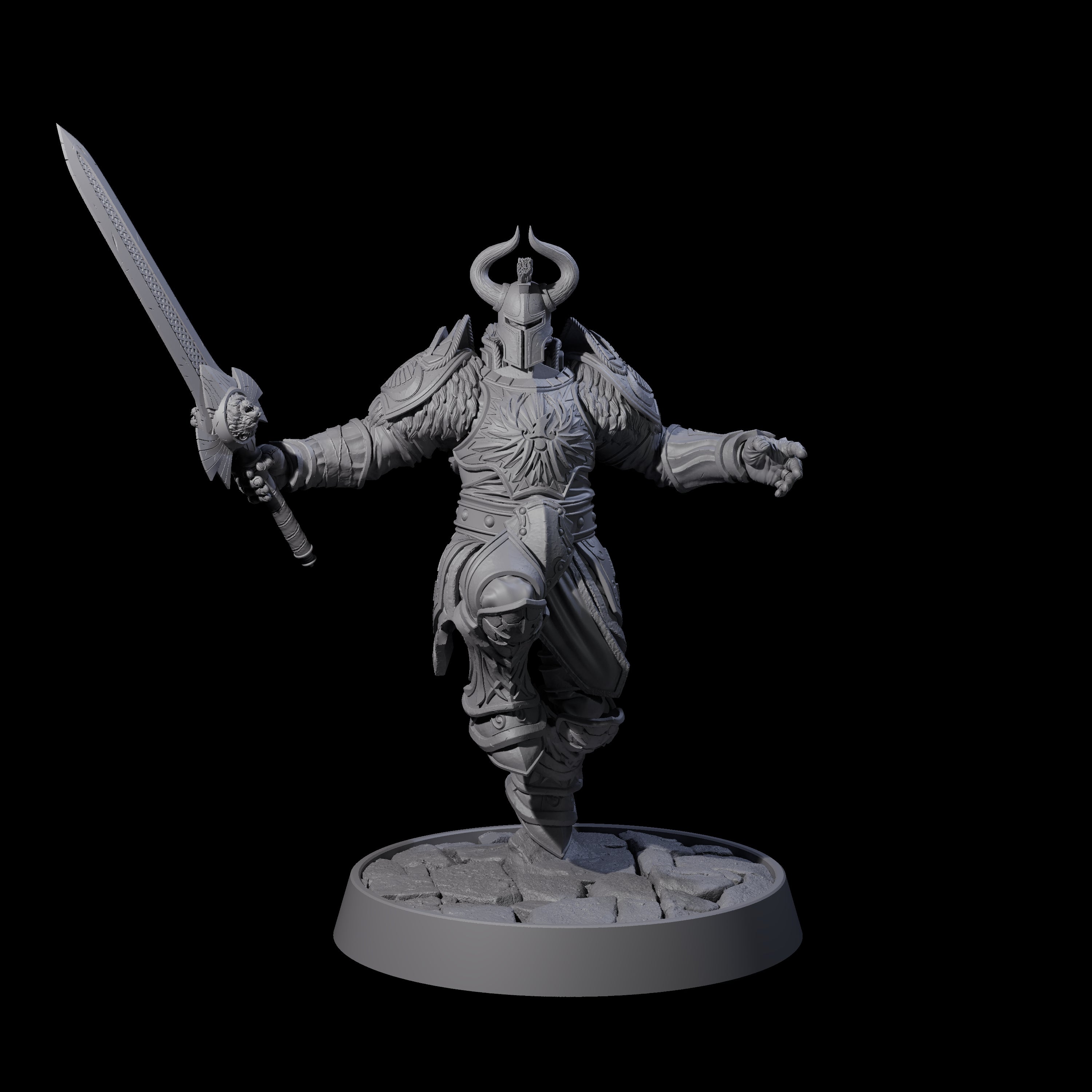 Holy Protectors of the Flames Miniature for Dungeons and Dragons, Pathfinder or other TTRPGs