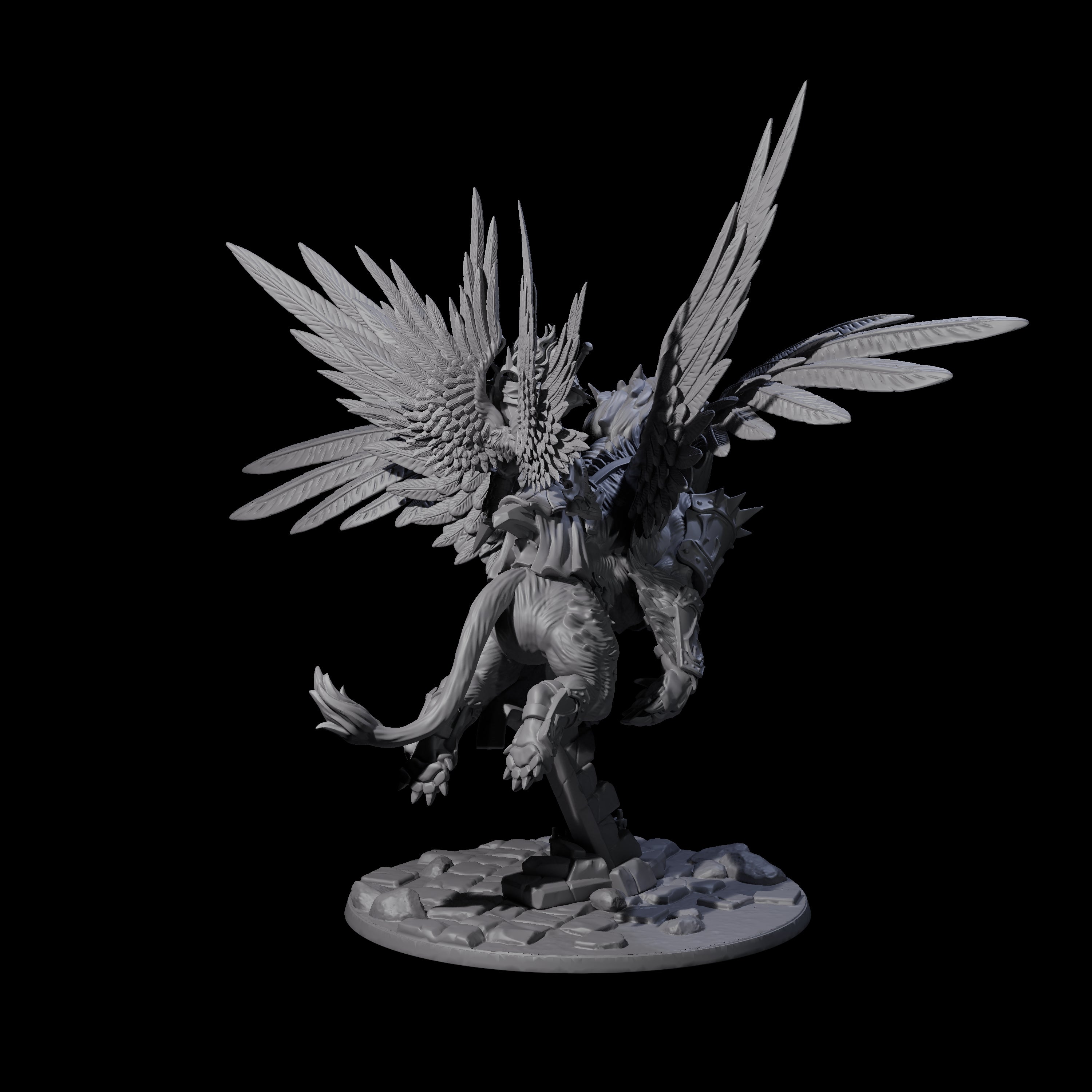 Holy Solar riding into Battle Miniature for Dungeons and Dragons, Pathfinder or other TTRPGs