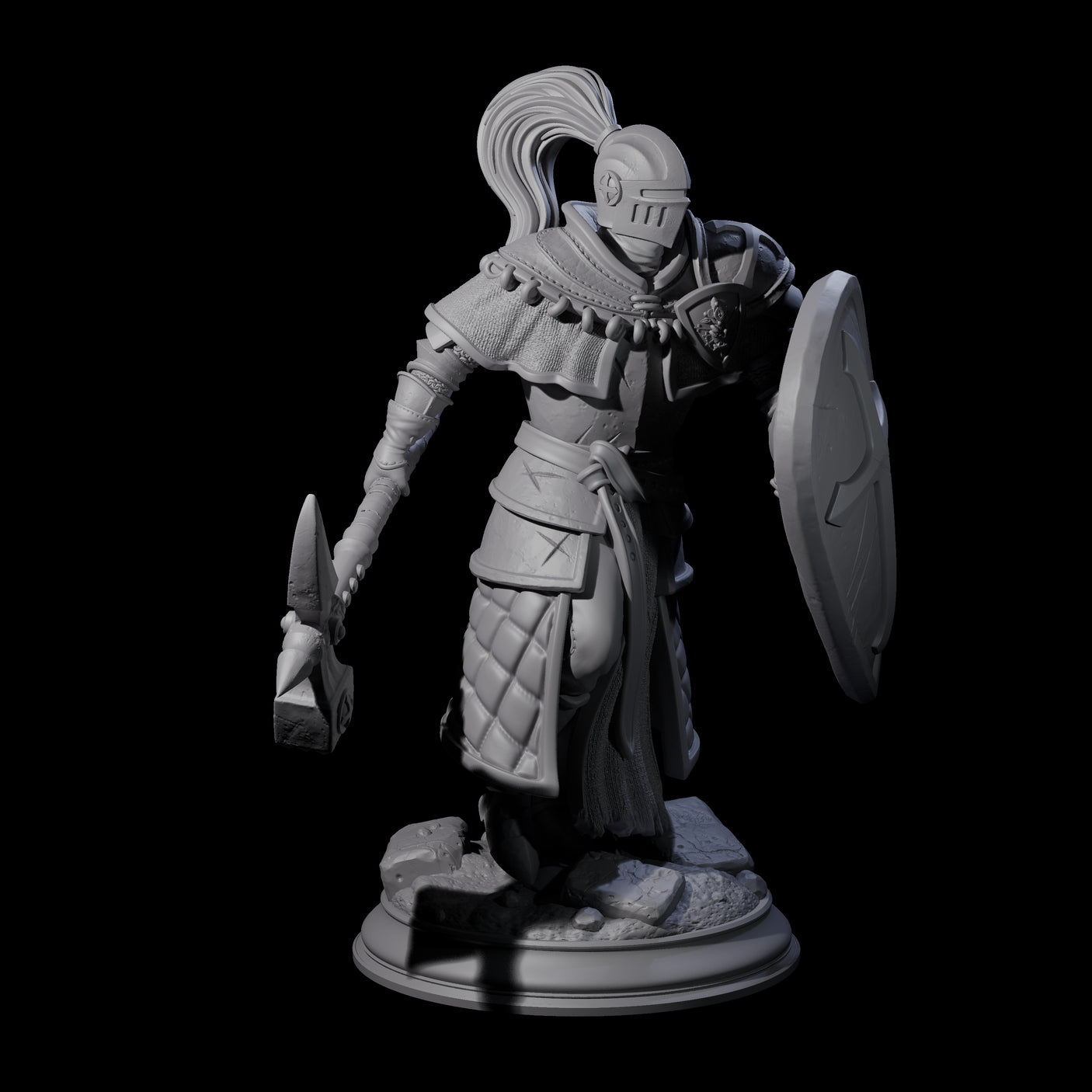 Holy Stalwart Human Paladin Miniature for Dungeons and Dragons, Pathfinder or other TTRPGs