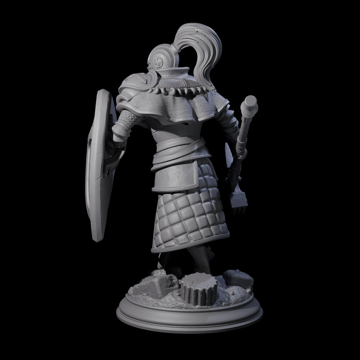 Holy Stalwart Human Paladin Miniature for Dungeons and Dragons, Pathfinder or other TTRPGs