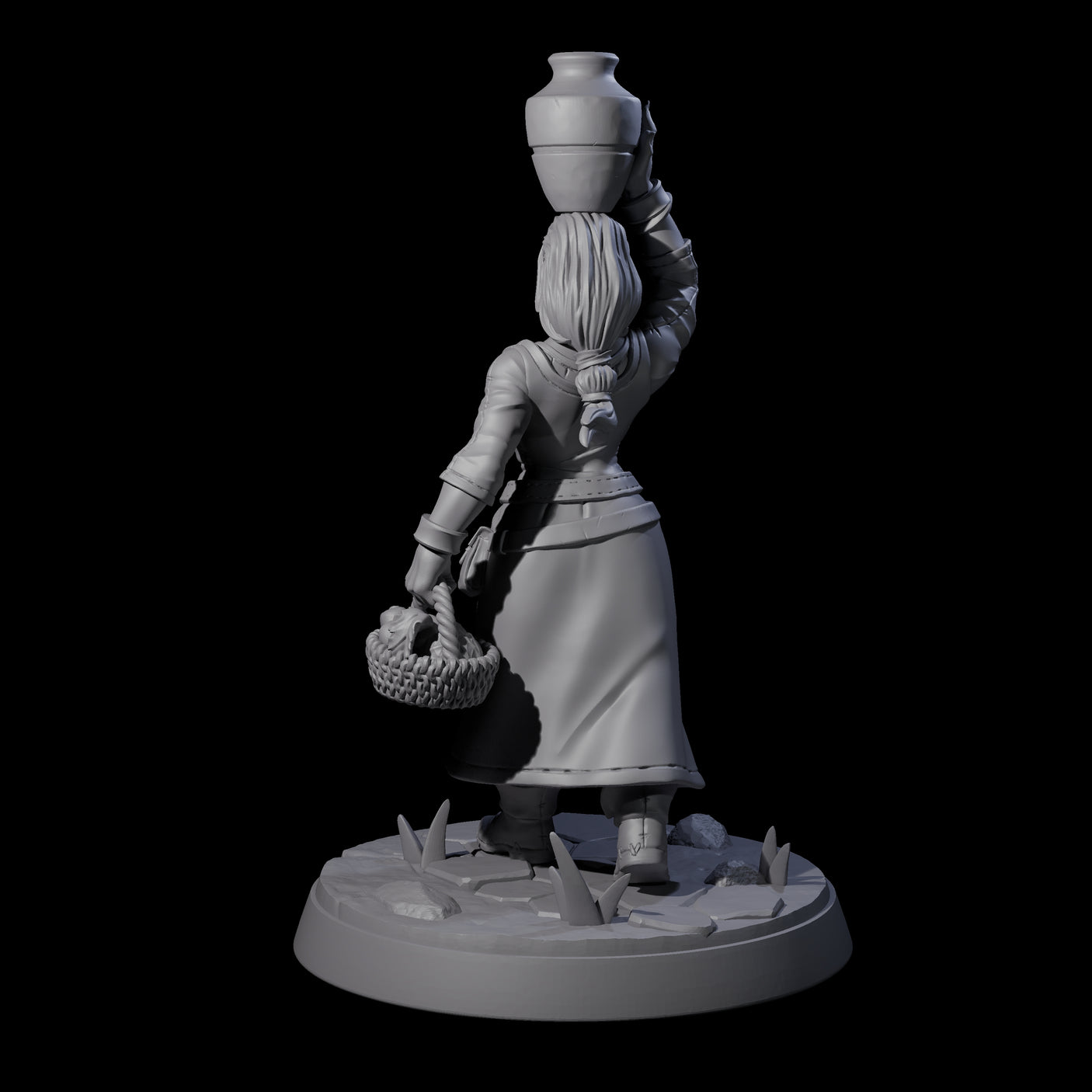 Honest Village Woman B Miniature for Dungeons and Dragons, Pathfinder or other TTRPGs