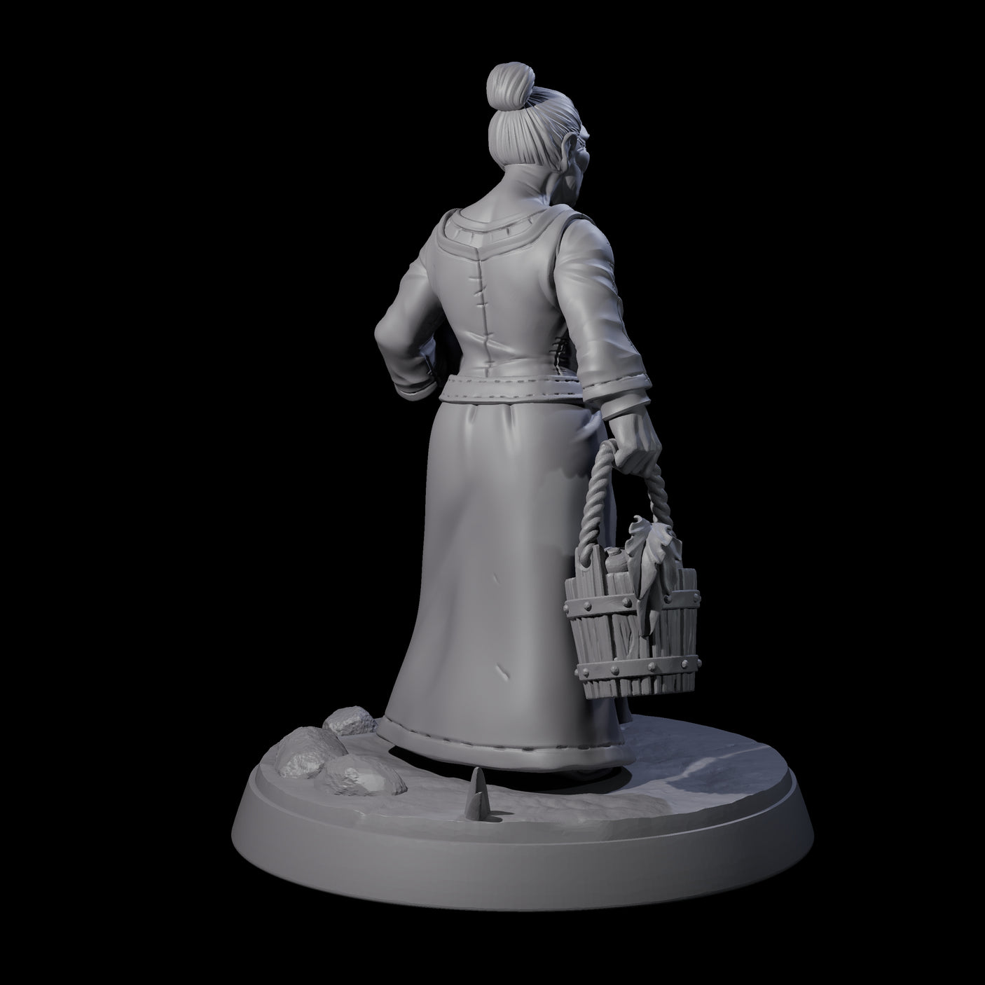 Honest Village Woman D Miniature for Dungeons and Dragons, Pathfinder or other TTRPGs
