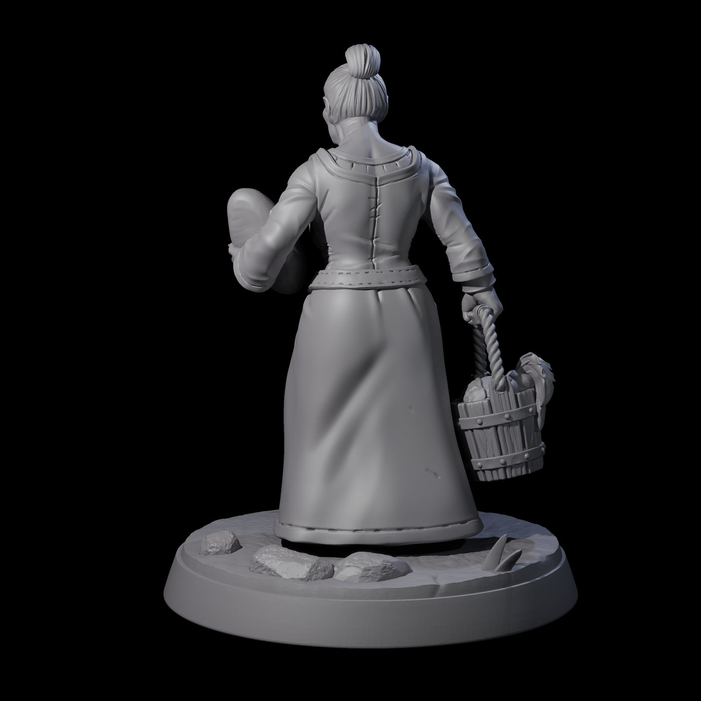 Honest Village Woman D Miniature for Dungeons and Dragons, Pathfinder or other TTRPGs