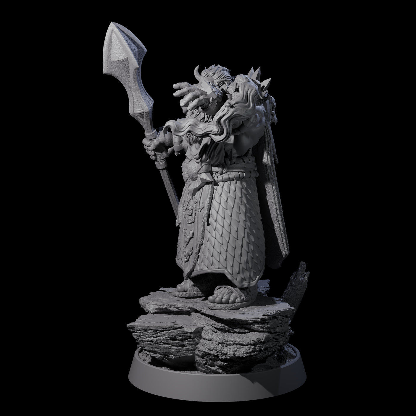 Honorable Orc of the East A Miniature for Dungeons and Dragons, Pathfinder or other TTRPGs