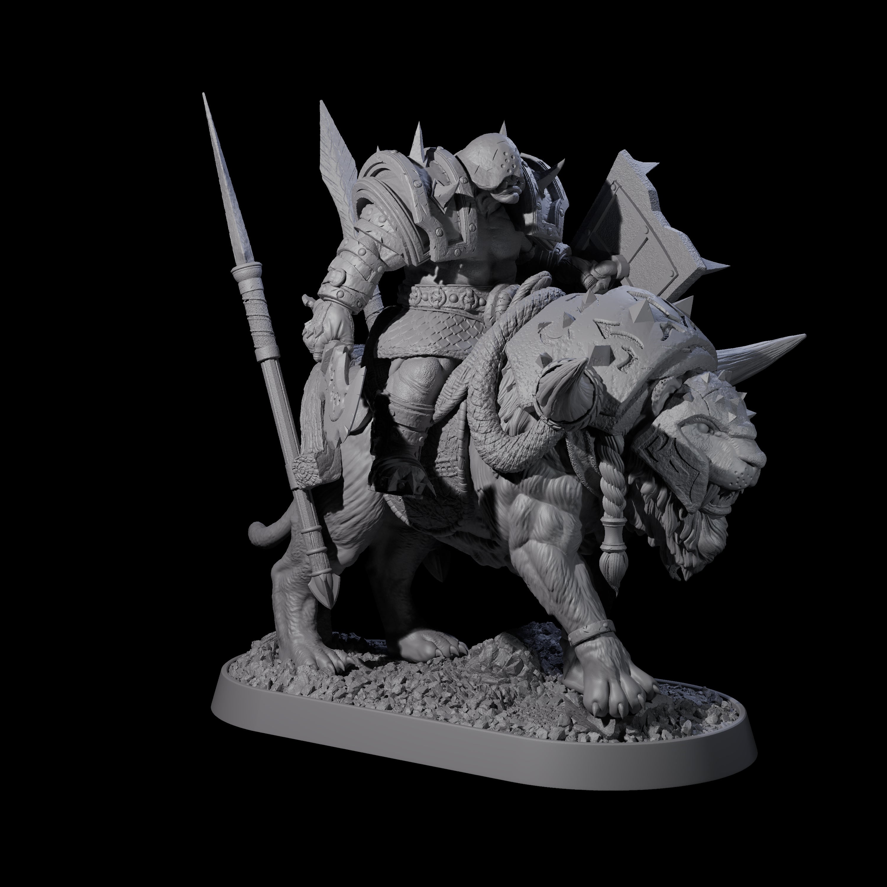 Honorable Orc of the East F Miniature for Dungeons and Dragons, Pathfinder or other TTRPGs