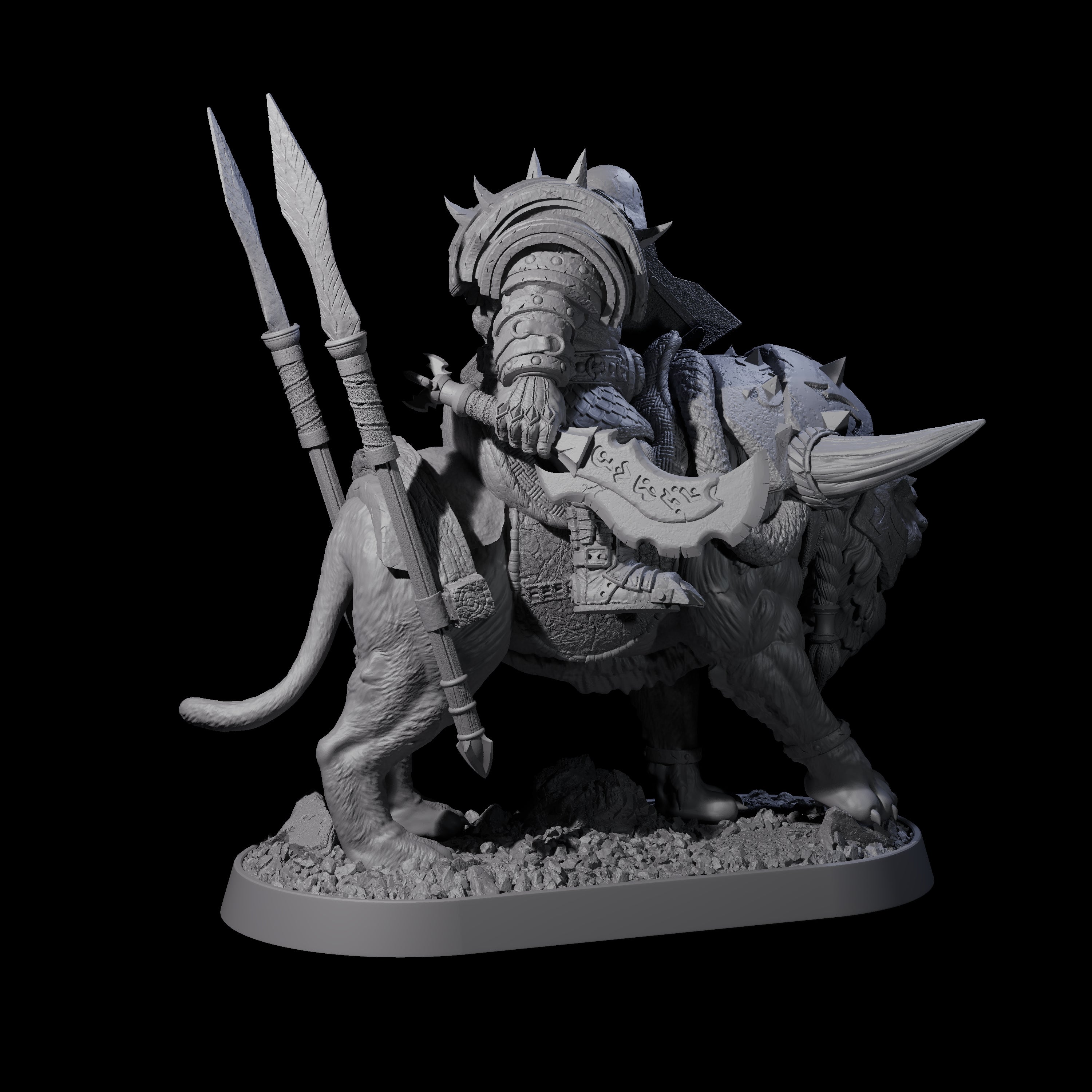 Honorable Orc of the East F Miniature for Dungeons and Dragons, Pathfinder or other TTRPGs