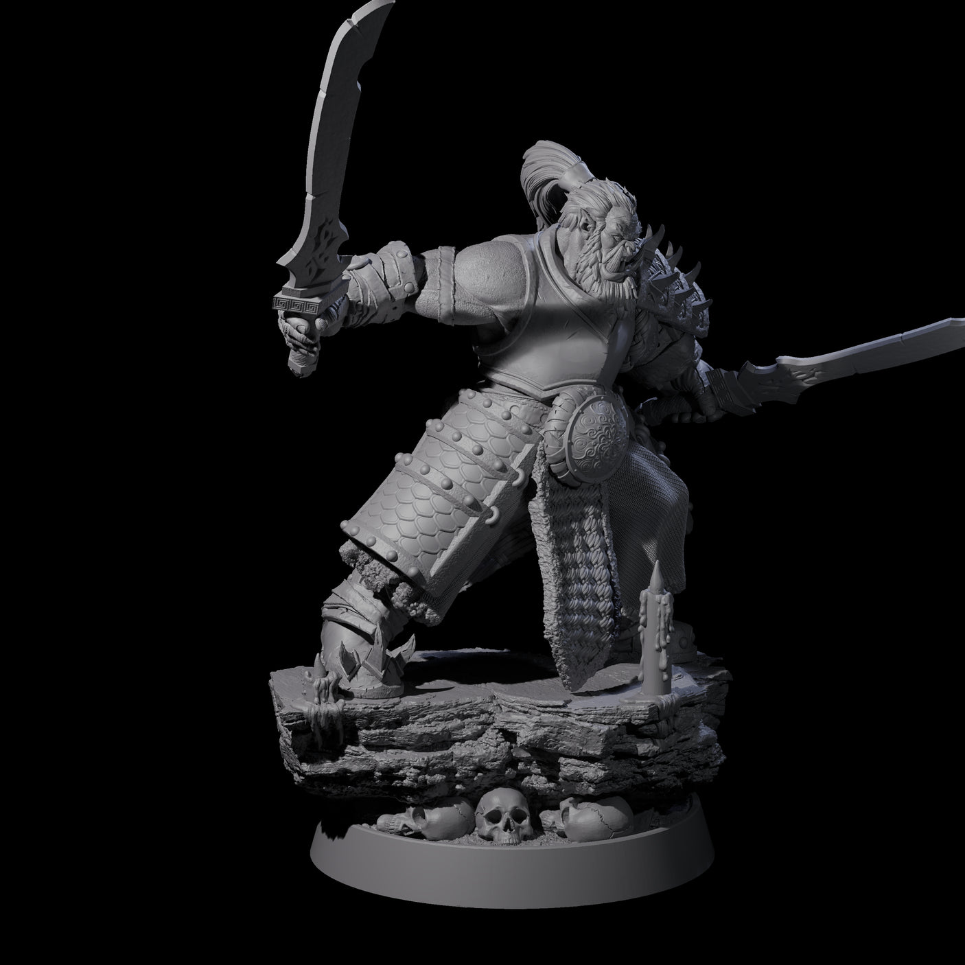 Honorable Orc of the East G Miniature for Dungeons and Dragons, Pathfinder or other TTRPGs