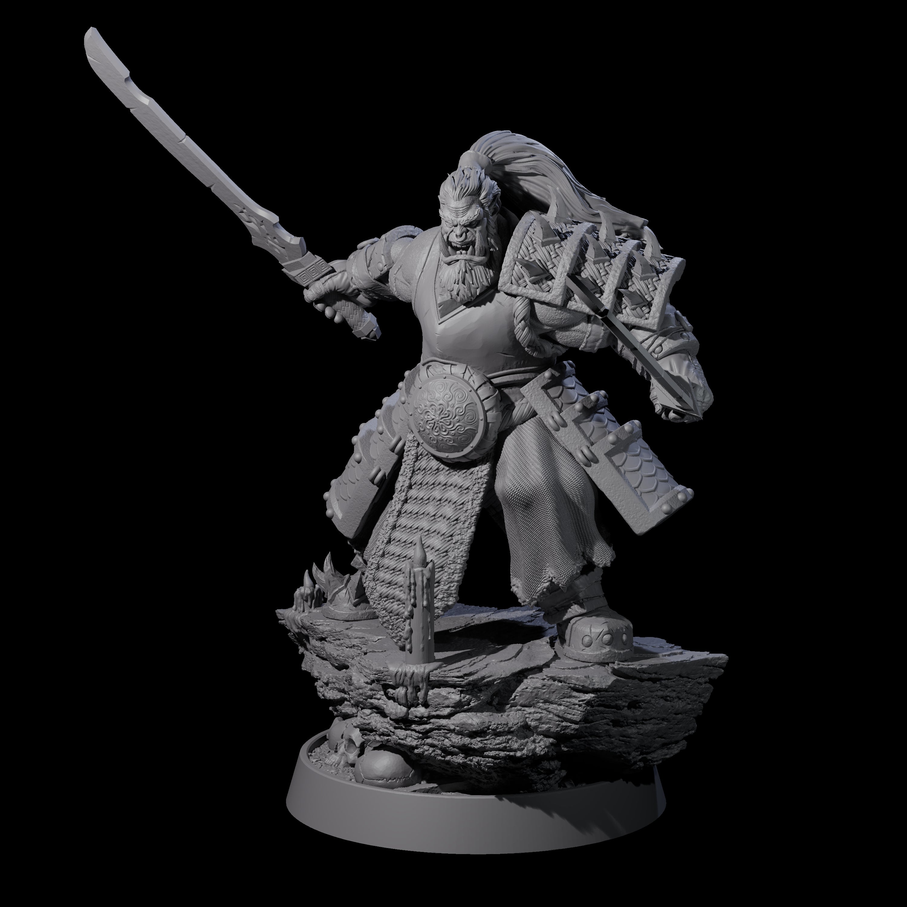 Honorable Orc of the East G Miniature for Dungeons and Dragons, Pathfinder or other TTRPGs