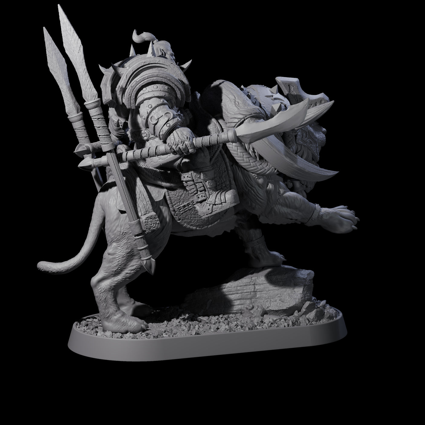Honorable Orc of the East J Miniature for Dungeons and Dragons, Pathfinder or other TTRPGs