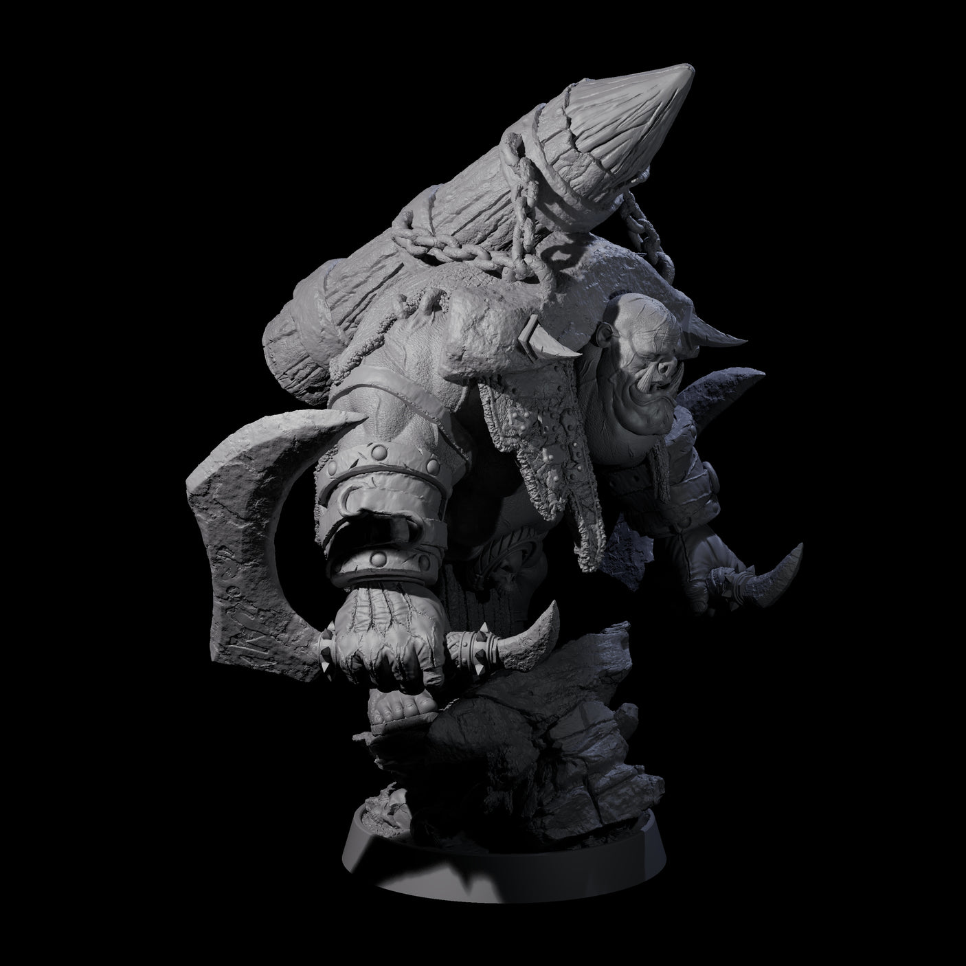 Honorable Orc of the East K Miniature for Dungeons and Dragons, Pathfinder or other TTRPGs