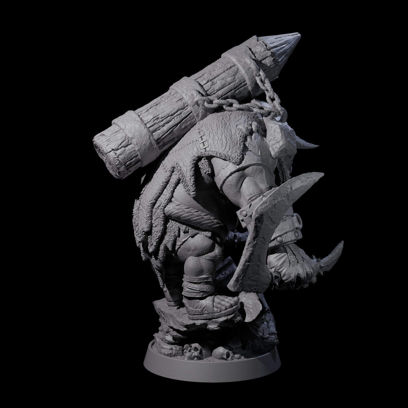 Honorable Orc of the East K Miniature for Dungeons and Dragons, Pathfinder or other TTRPGs