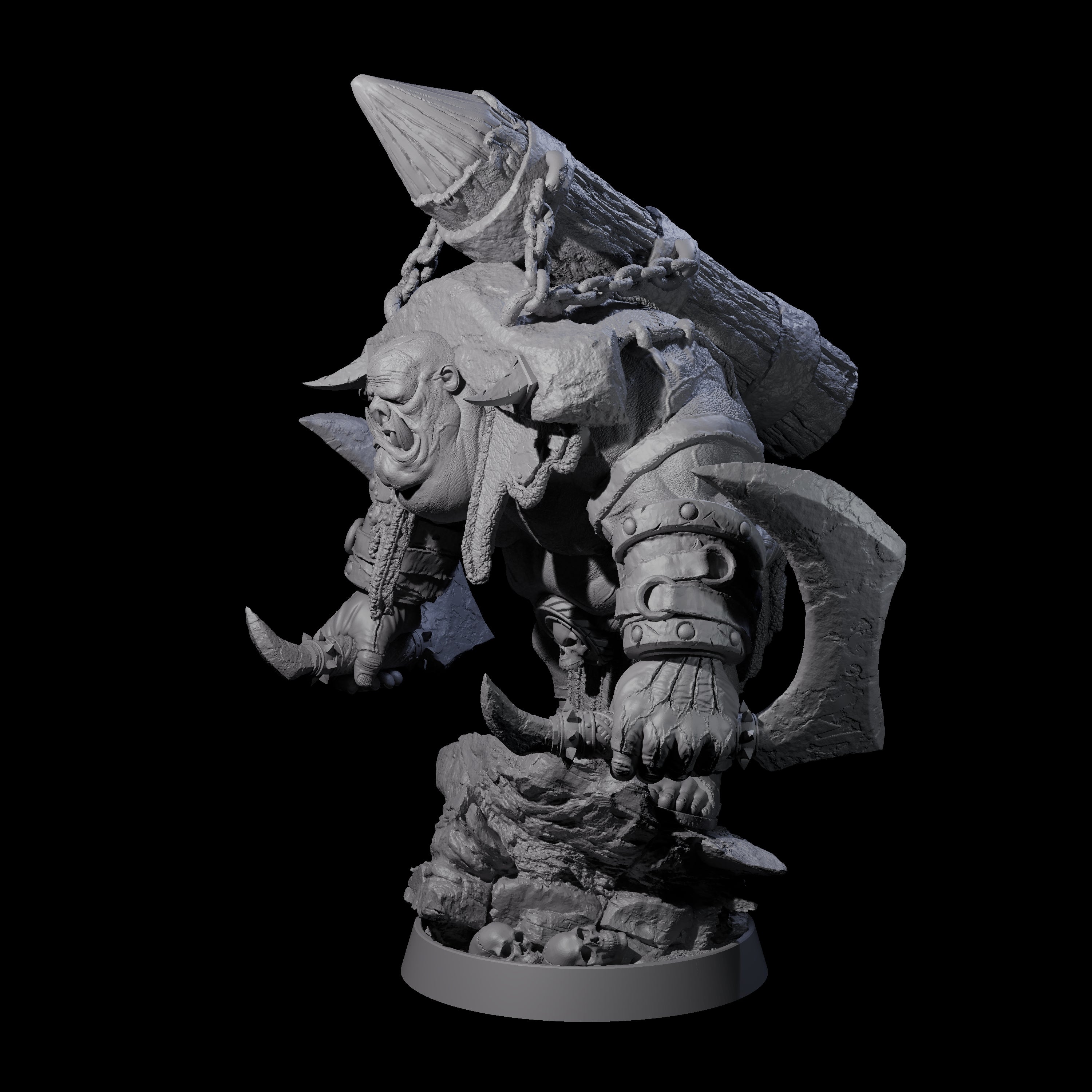 Honorable Orc of the East K Miniature for Dungeons and Dragons, Pathfinder or other TTRPGs