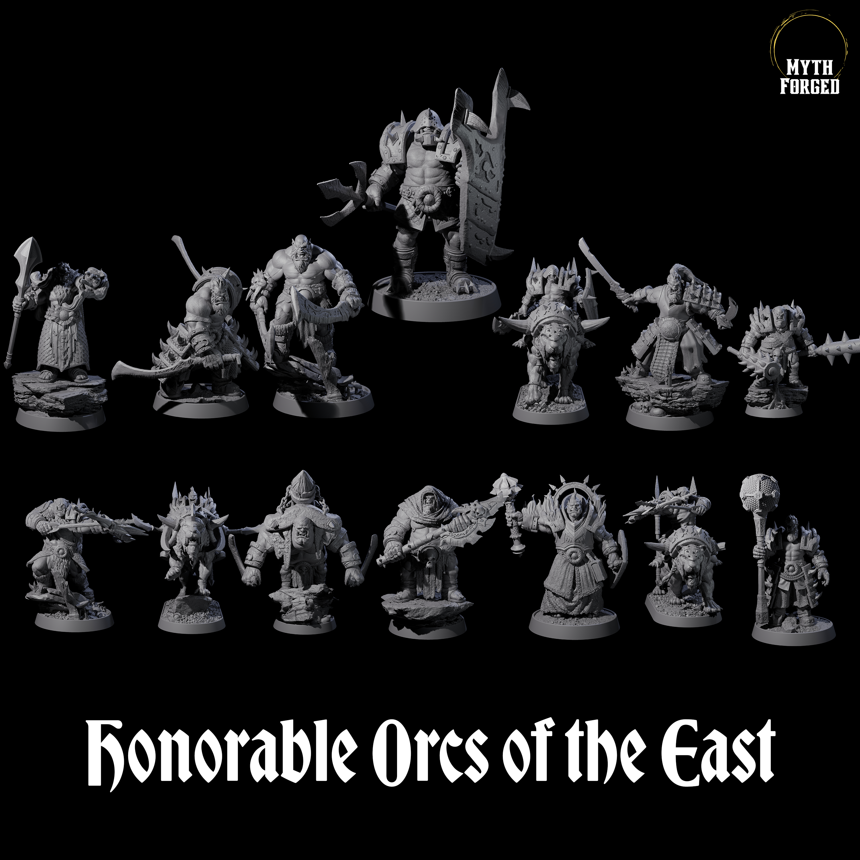 Honorable Orcs of the East Miniature for Dungeons and Dragons, Pathfinder or other TTRPGs