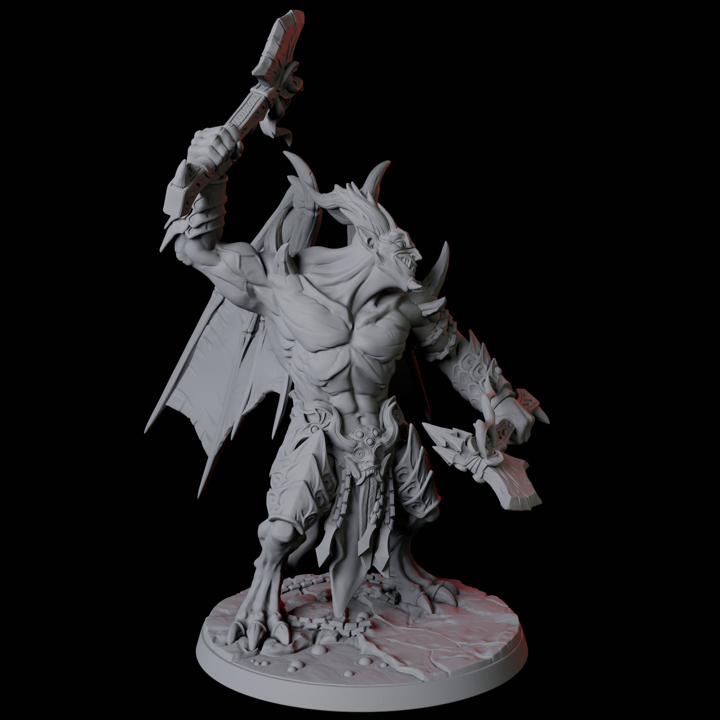 Horned Devil Champion Miniature for Dungeons and Dragons, Pathfinder or other TTRPGs