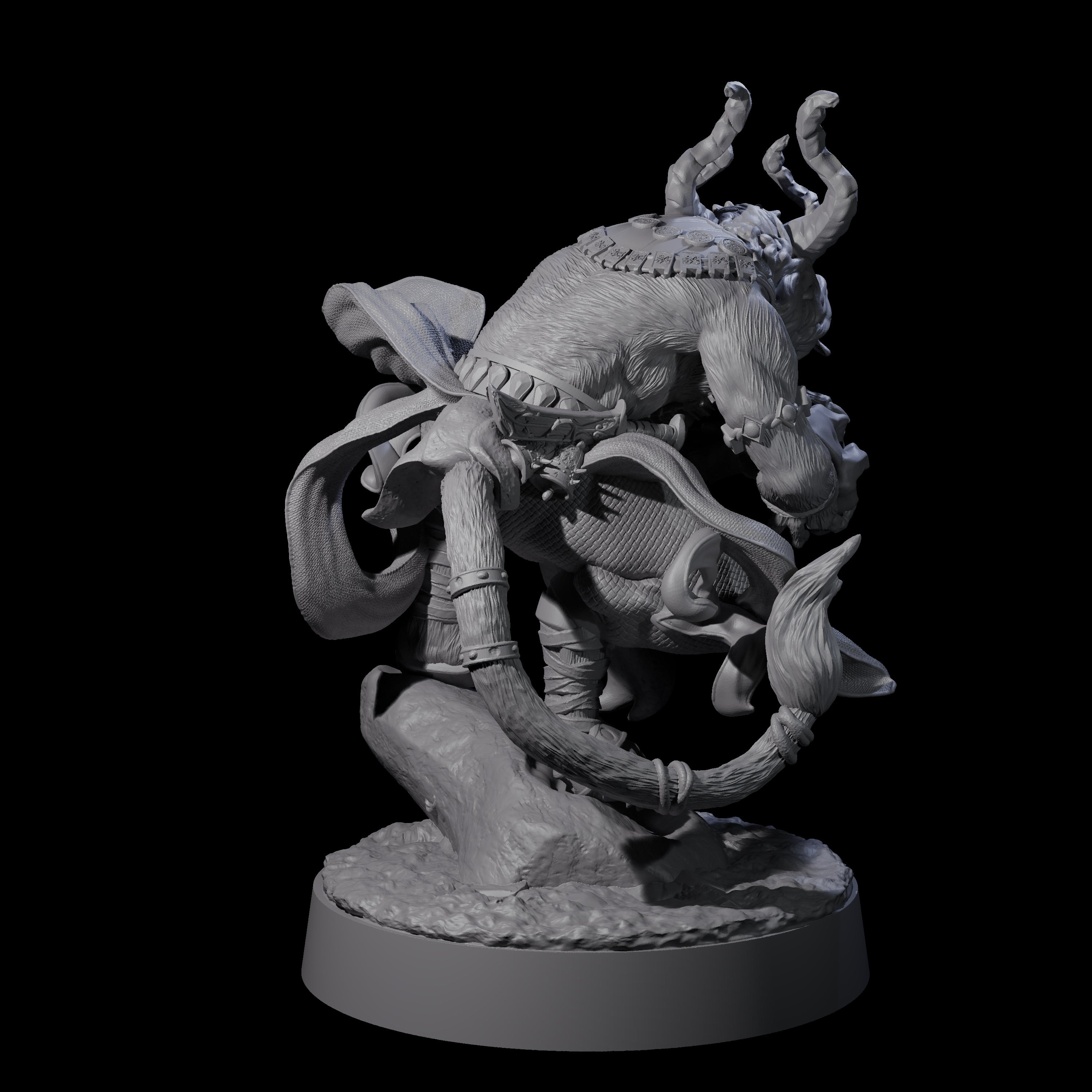 Horned Leonin Lunatic Miniature for Dungeons and Dragons, Pathfinder or other TTRPGs