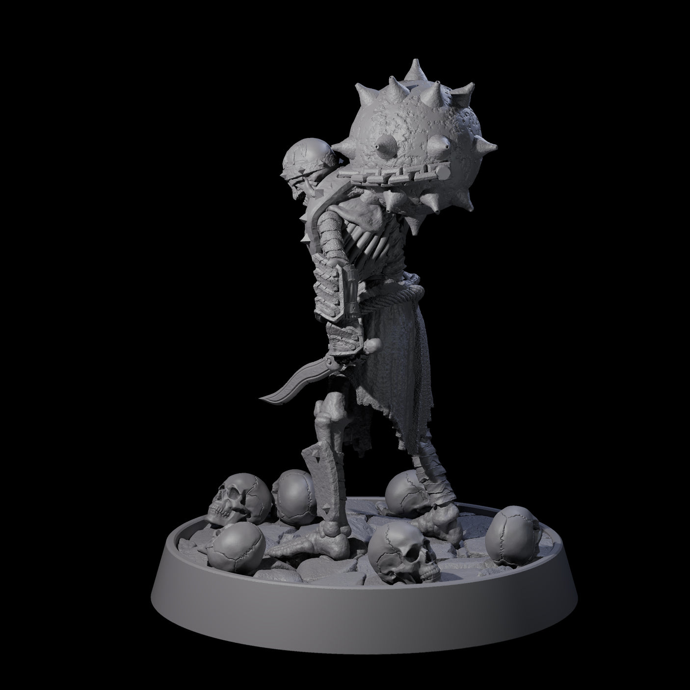 Horrible Undead Horde A Miniature for Dungeons and Dragons, Pathfinder or other TTRPGs