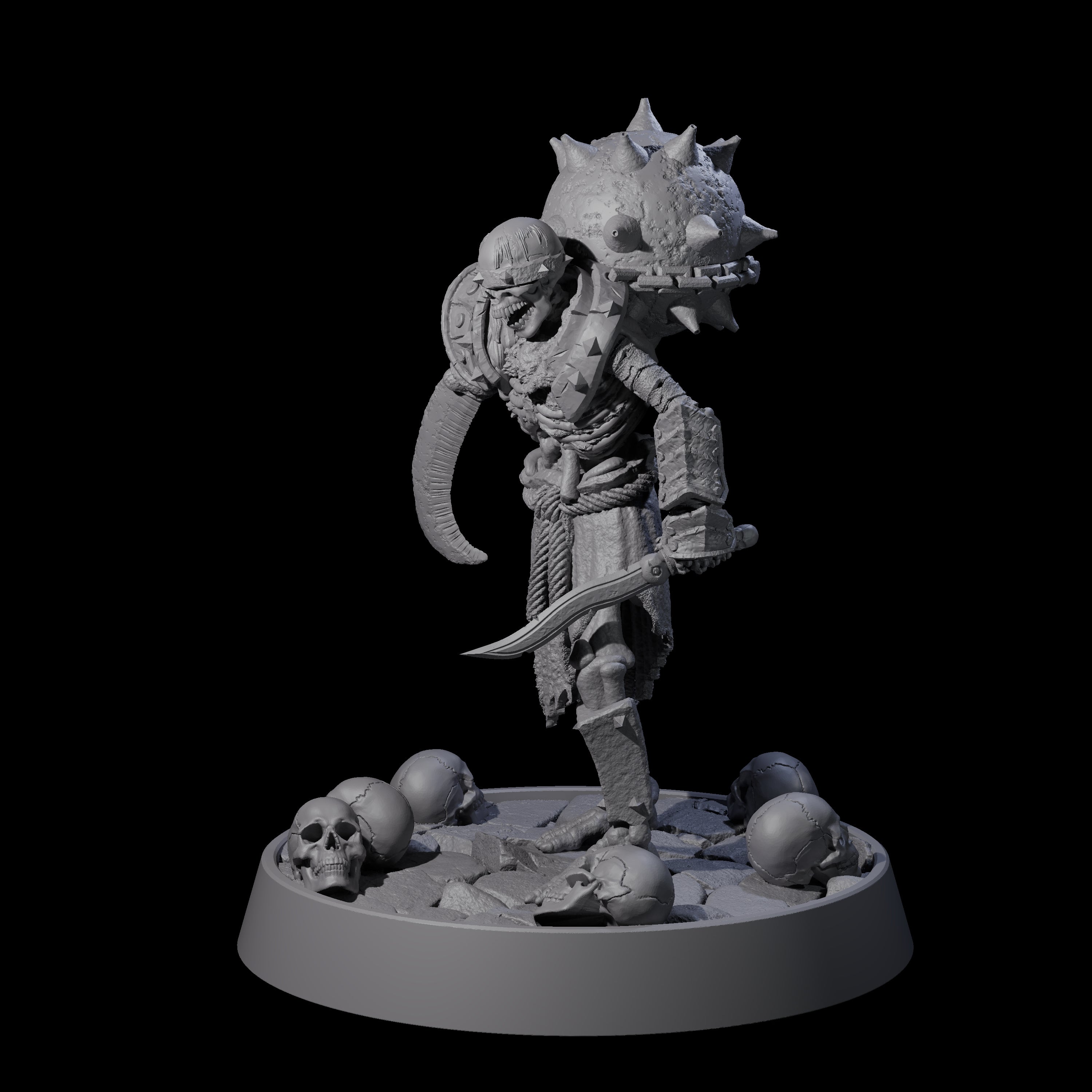 Horrible Undead Horde A Miniature for Dungeons and Dragons, Pathfinder or other TTRPGs