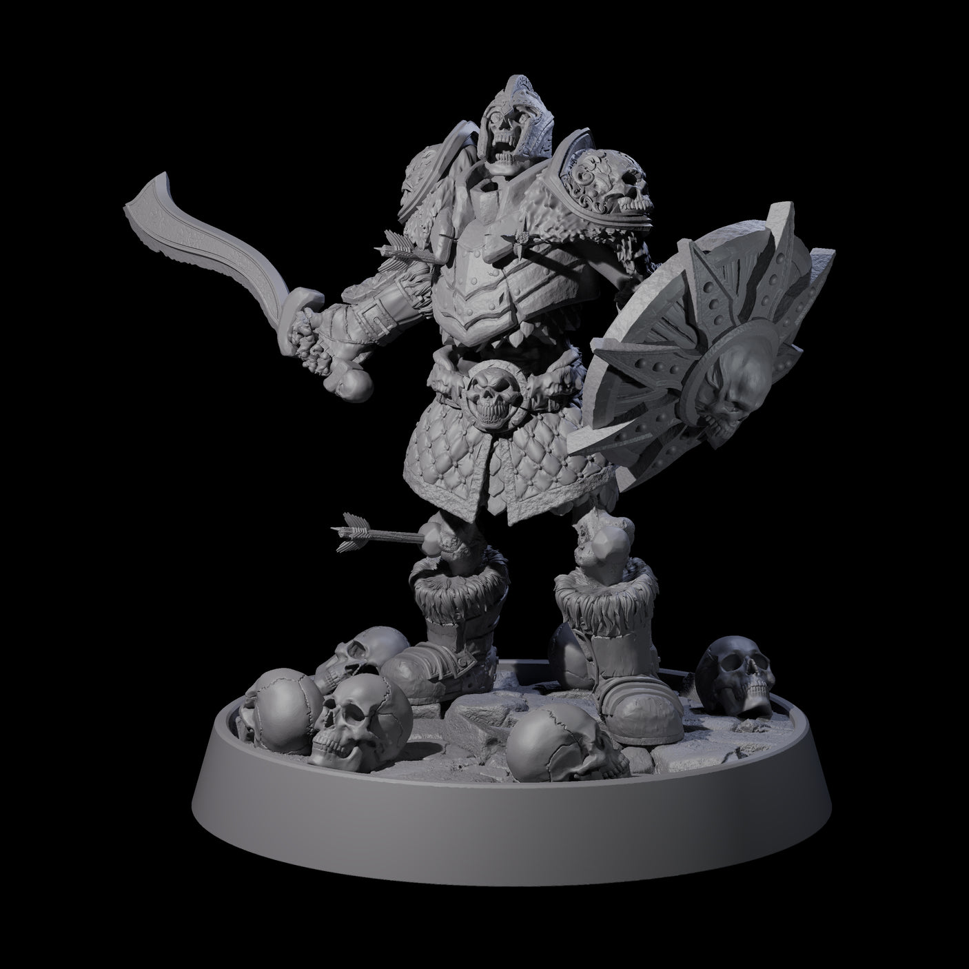 Horrible Undead Horde D Miniature for Dungeons and Dragons, Pathfinder or other TTRPGs