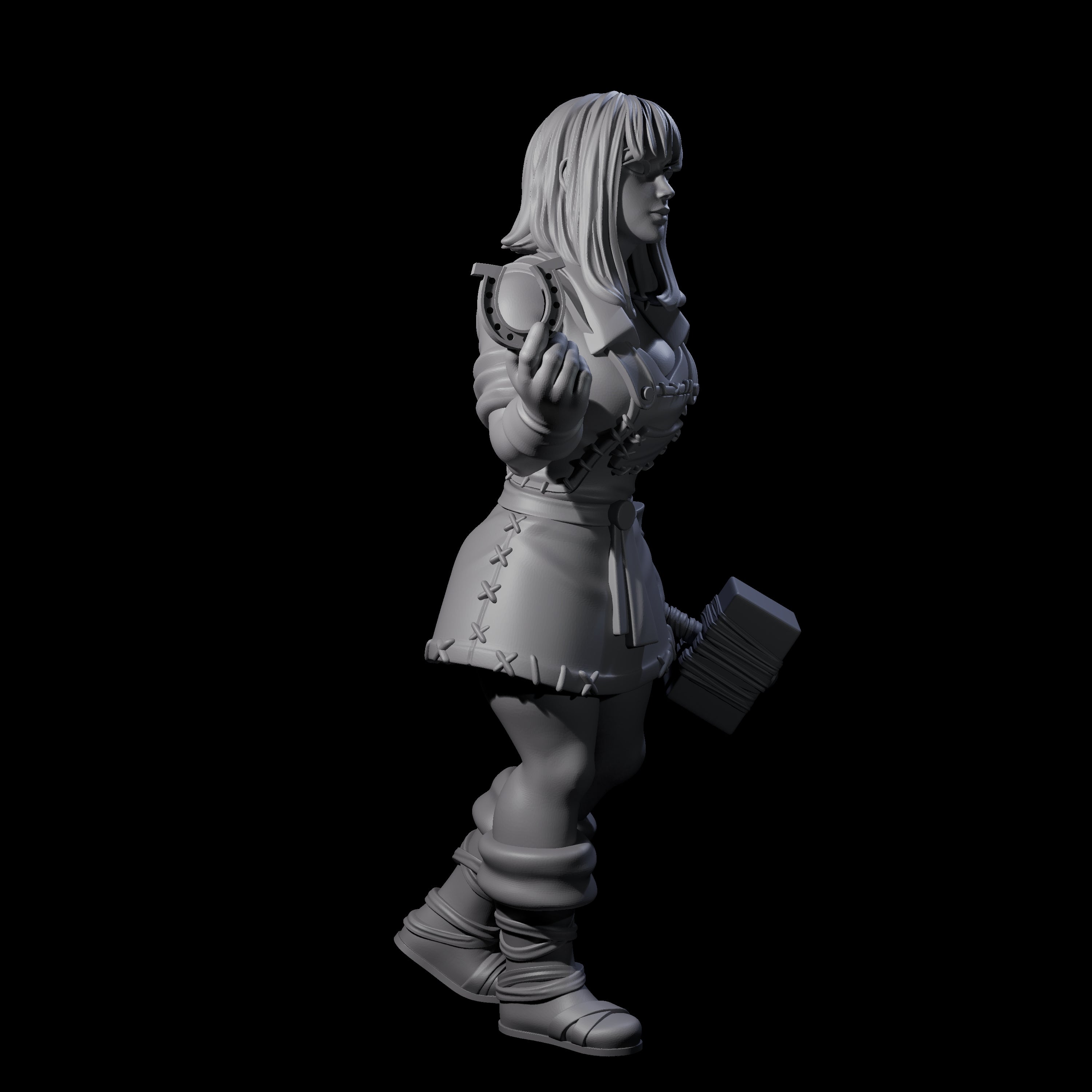 Horse Shoe Blacksmith Miniature for Dungeons and Dragons, Pathfinder or other TTRPGs