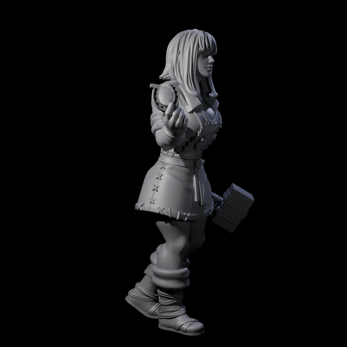 Horse Shoe Blacksmith Miniature for Dungeons and Dragons, Pathfinder or other TTRPGs