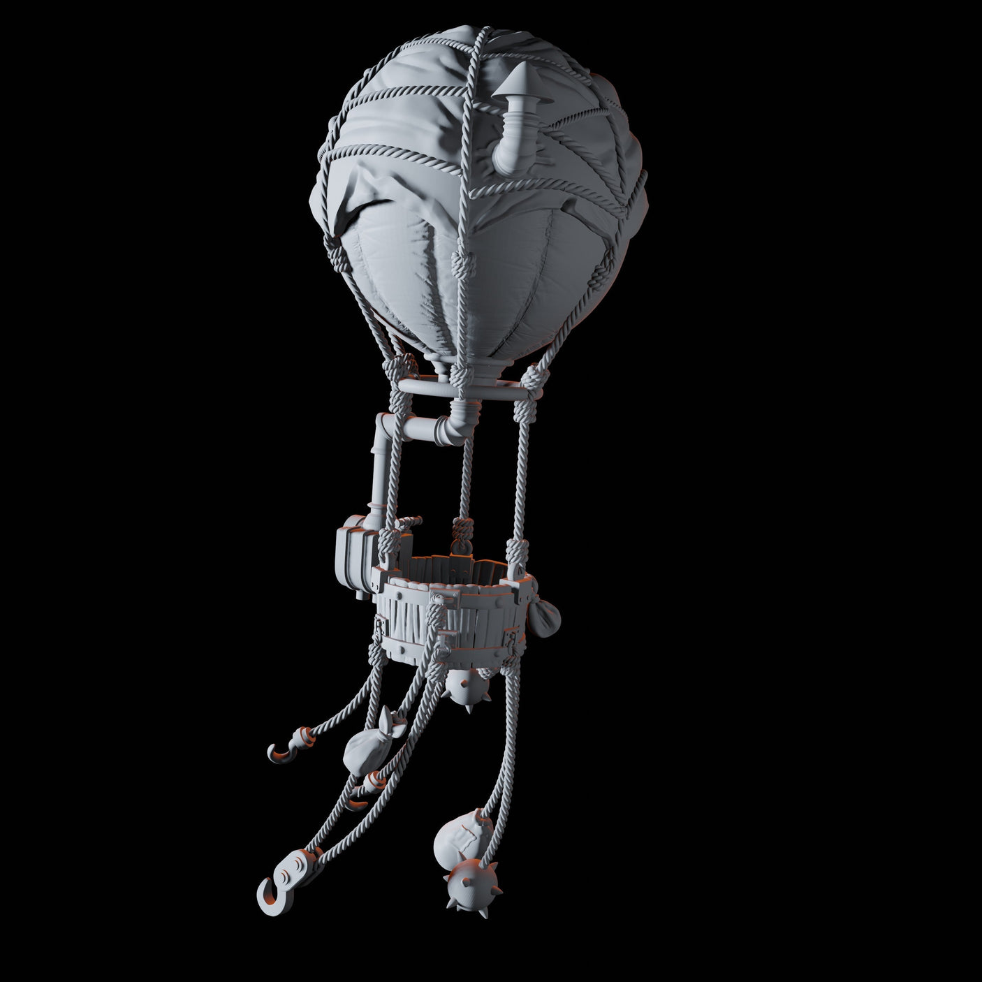Hot Air Balloon Miniature for Dungeons and Dragons, Pathfinder or other TTRPGs