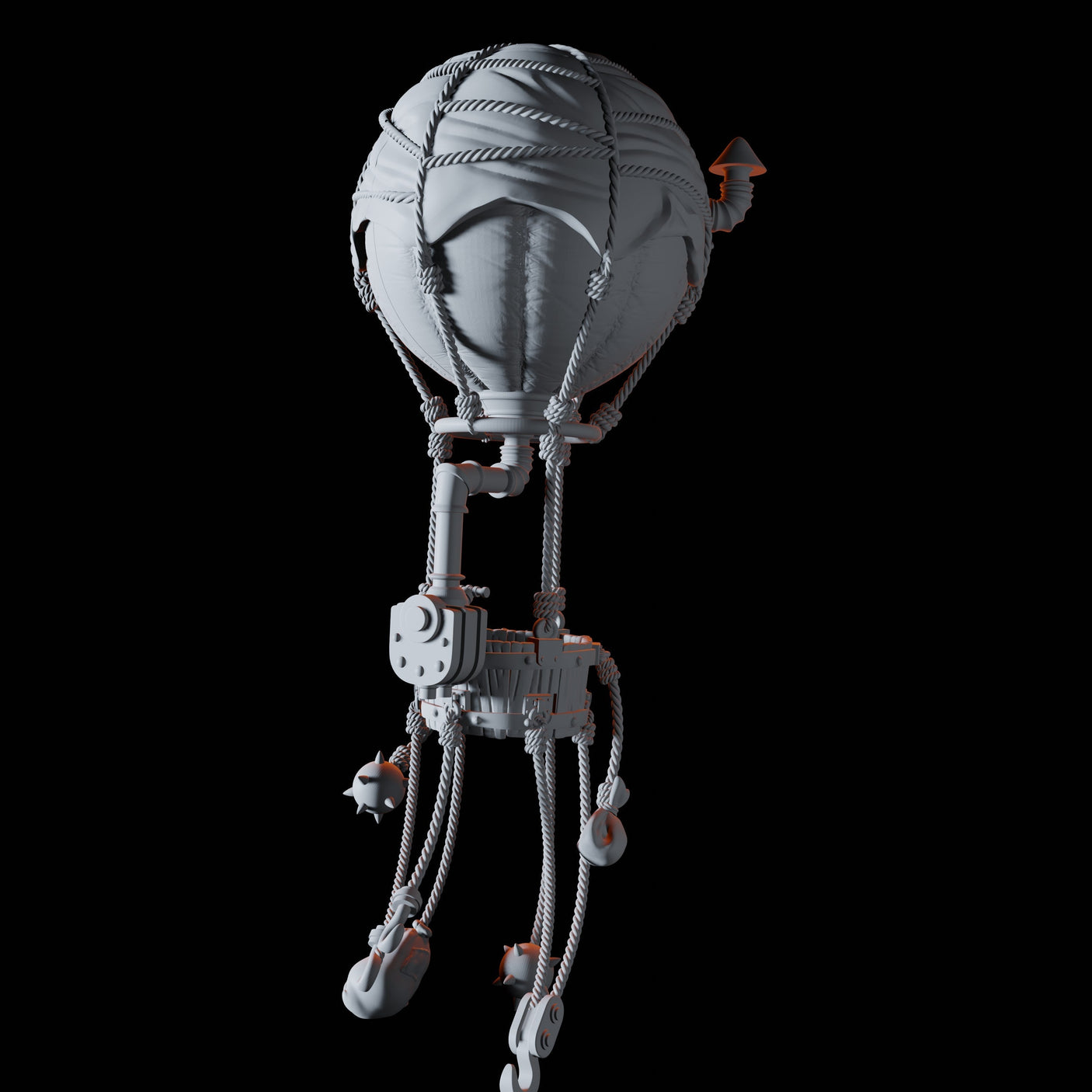 Hot Air Balloon Miniature for Dungeons and Dragons, Pathfinder or other TTRPGs