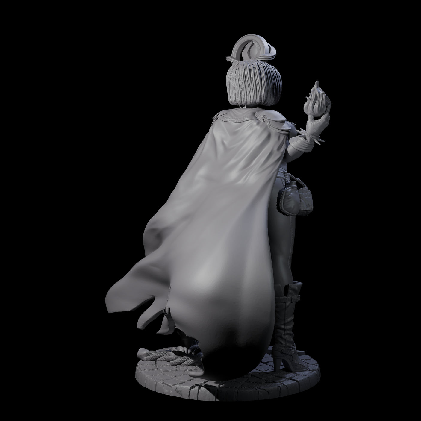 Hot Fire Mage Miniature for Dungeons and Dragons, Pathfinder or other TTRPGs