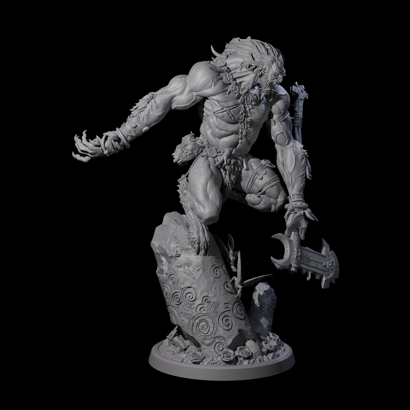 Howling Lycan A Miniature for Dungeons and Dragons, Pathfinder or other TTRPGs