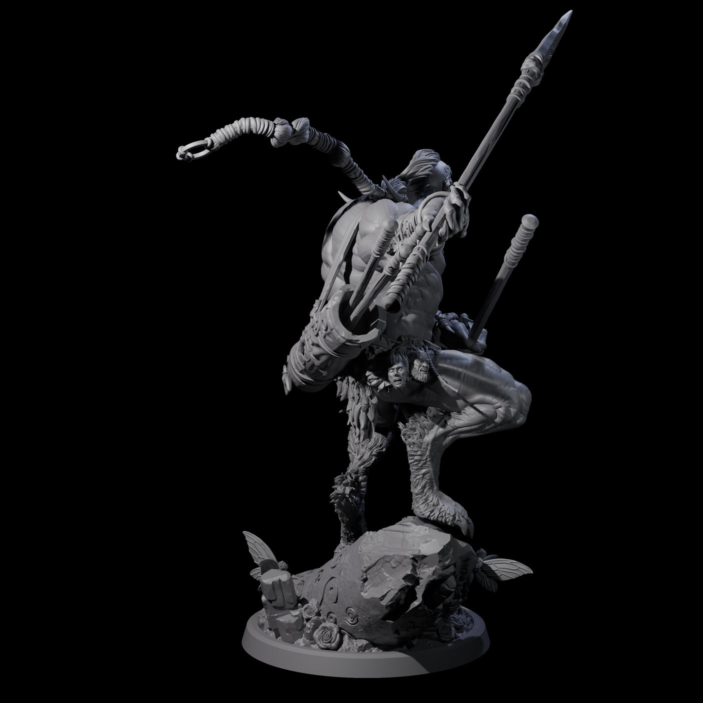 Howling Lycan B Miniature for Dungeons and Dragons, Pathfinder or other TTRPGs