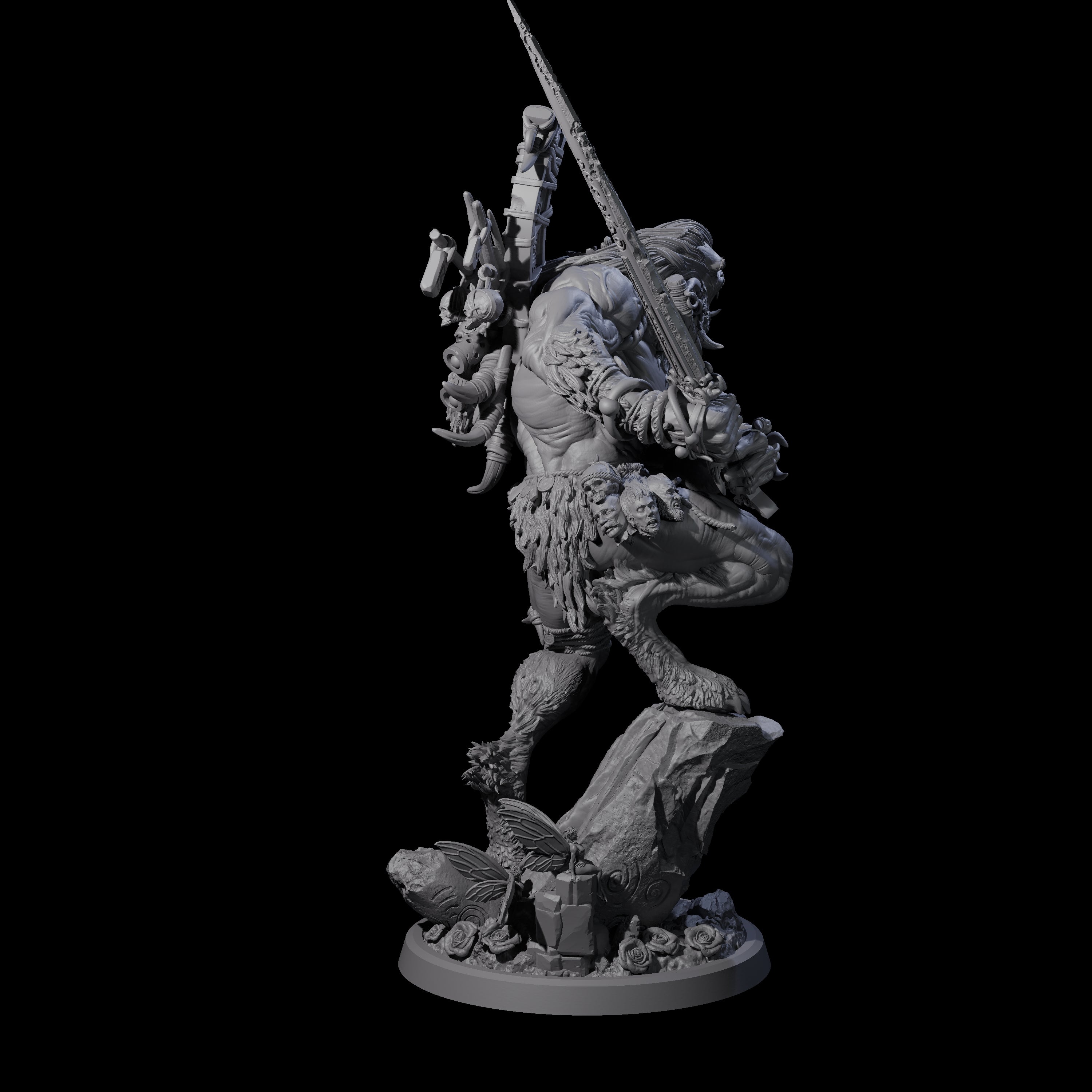 Howling Lycan C Miniature for Dungeons and Dragons, Pathfinder or other TTRPGs
