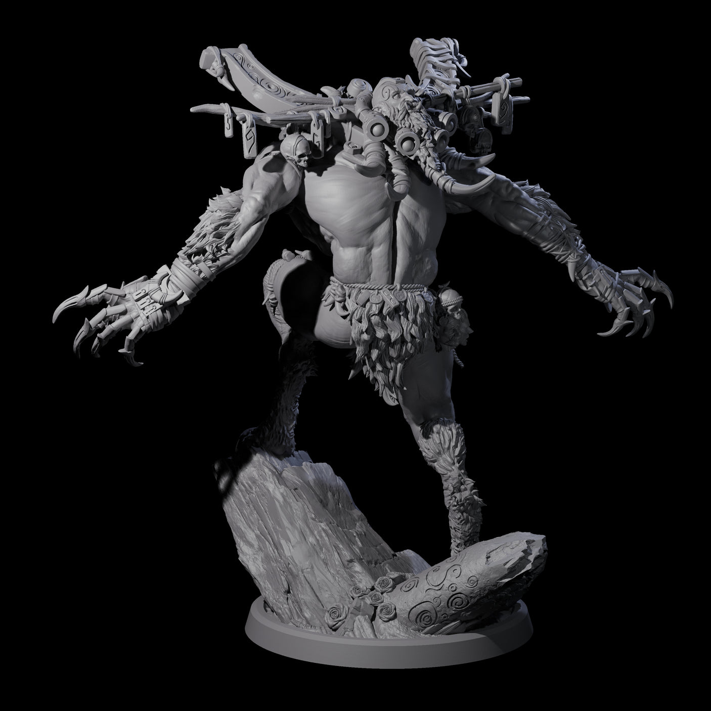 Howling Lycan D Miniature for Dungeons and Dragons, Pathfinder or other TTRPGs