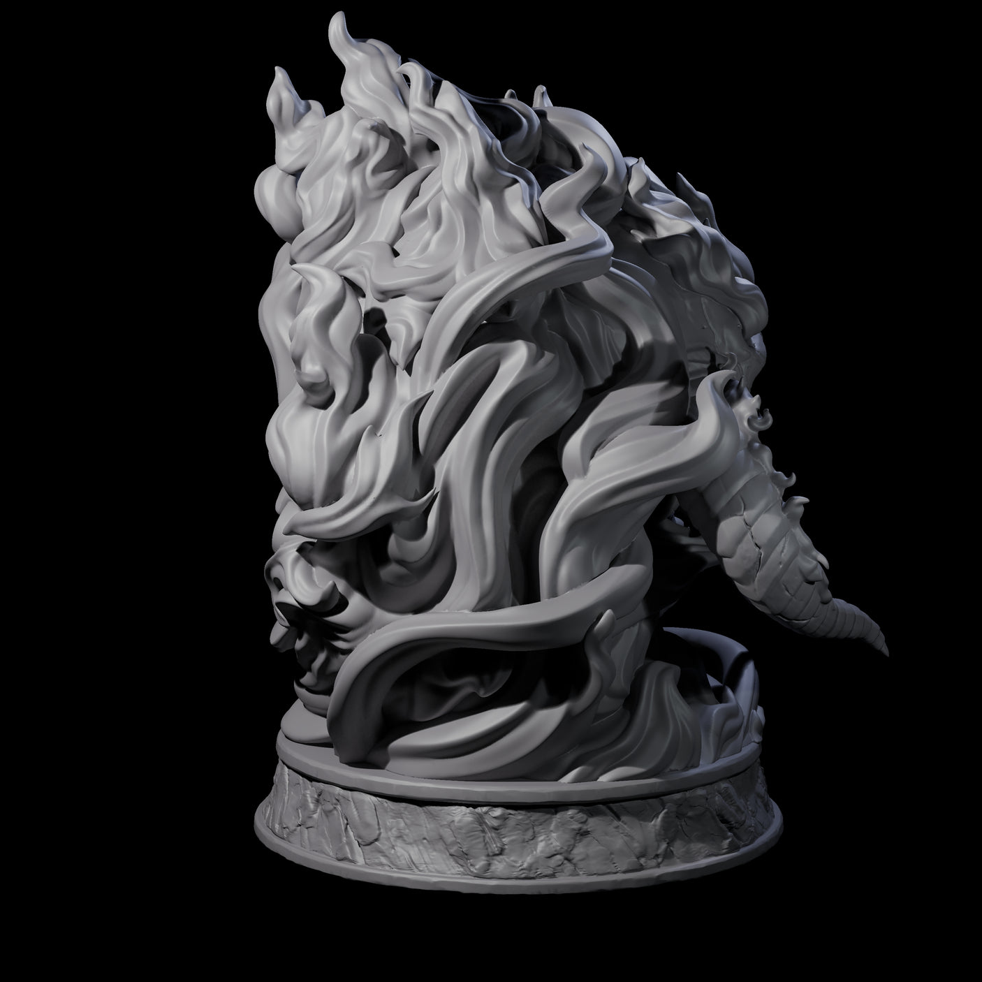 Huge Flaming Skull Miniature for Dungeons and Dragons, Pathfinder or other TTRPGs