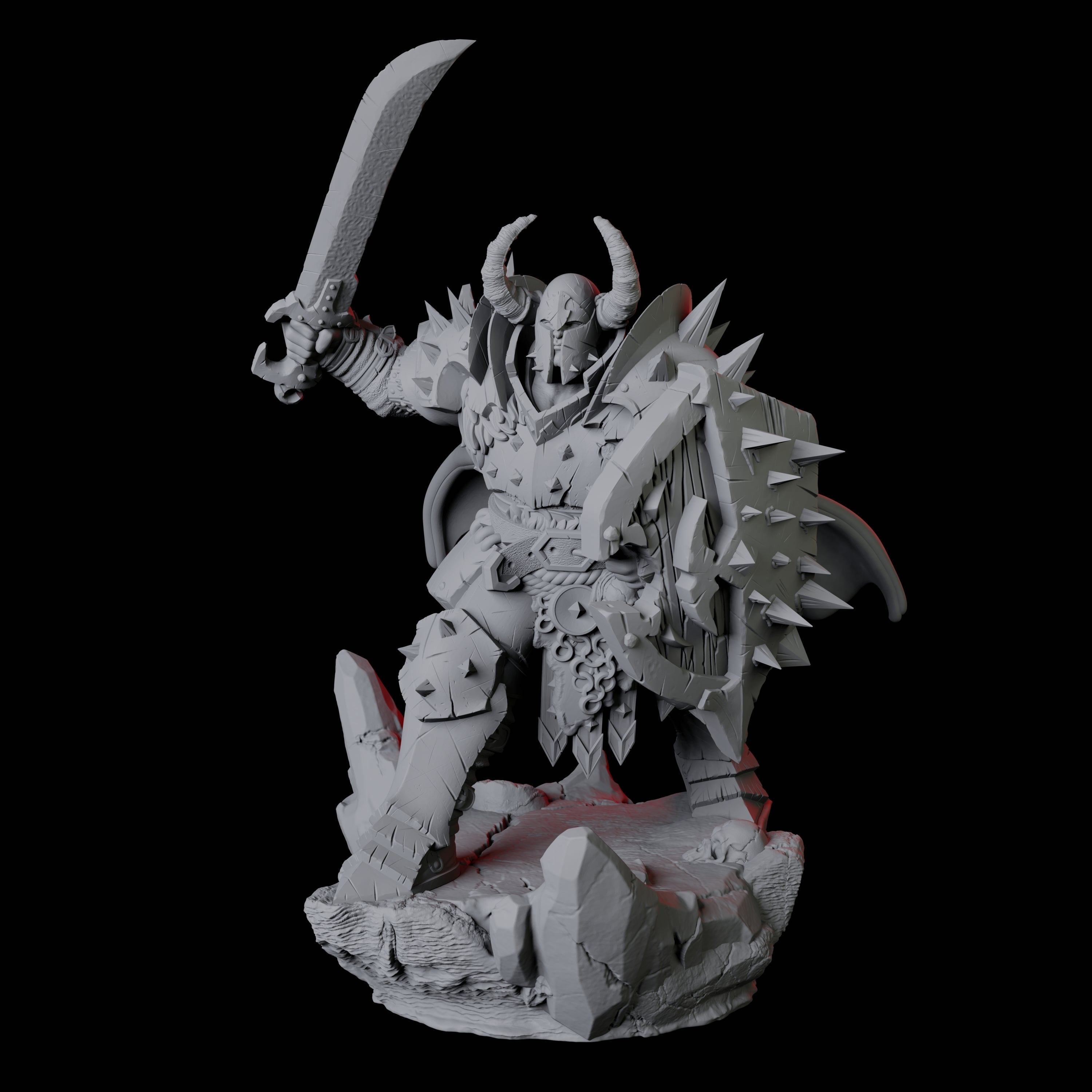 Hulking Armoured Barbarian B Miniature for Dungeons and Dragons, Pathfinder or other TTRPGs