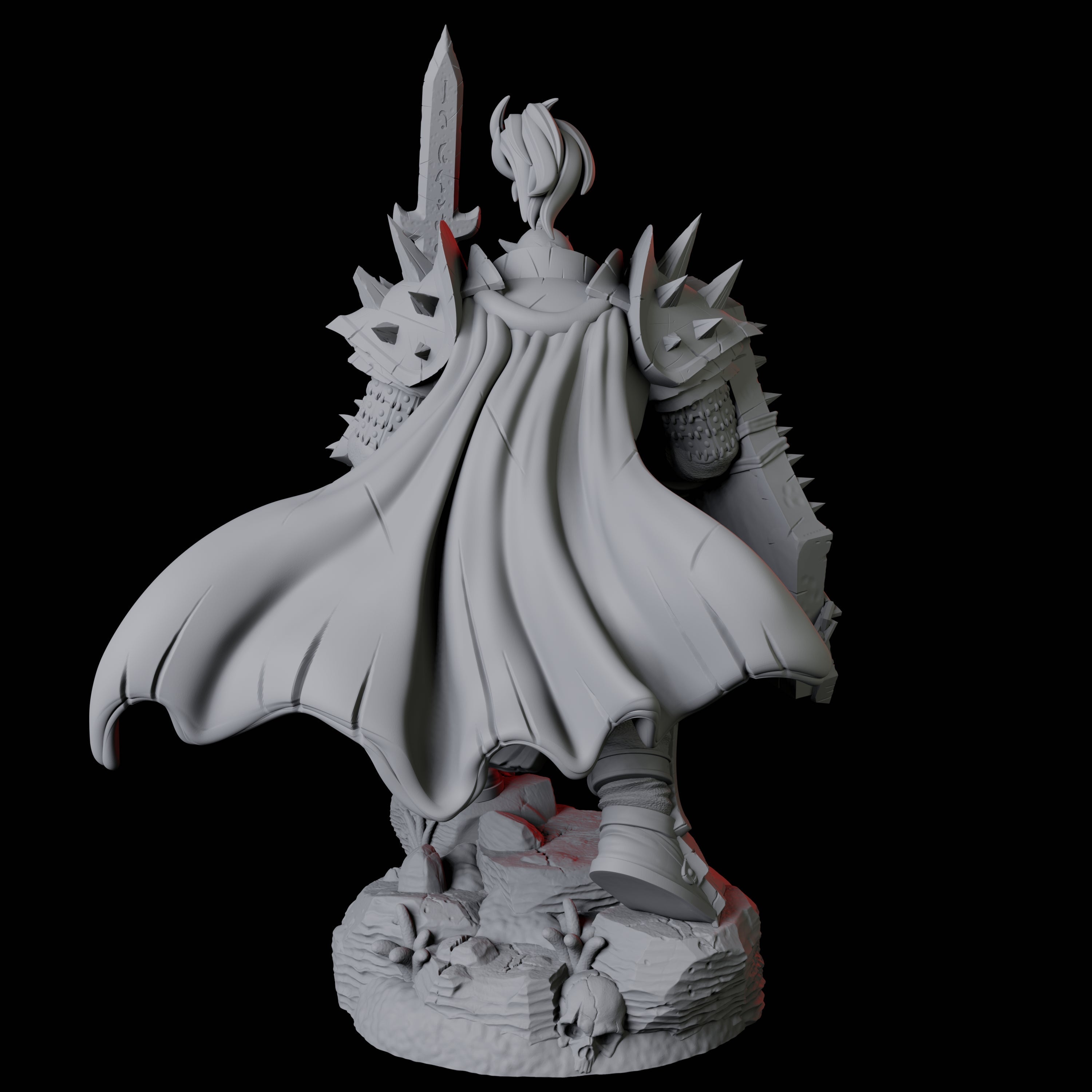 Hulking Armoured Barbarian C Miniature for Dungeons and Dragons, Pathfinder or other TTRPGs