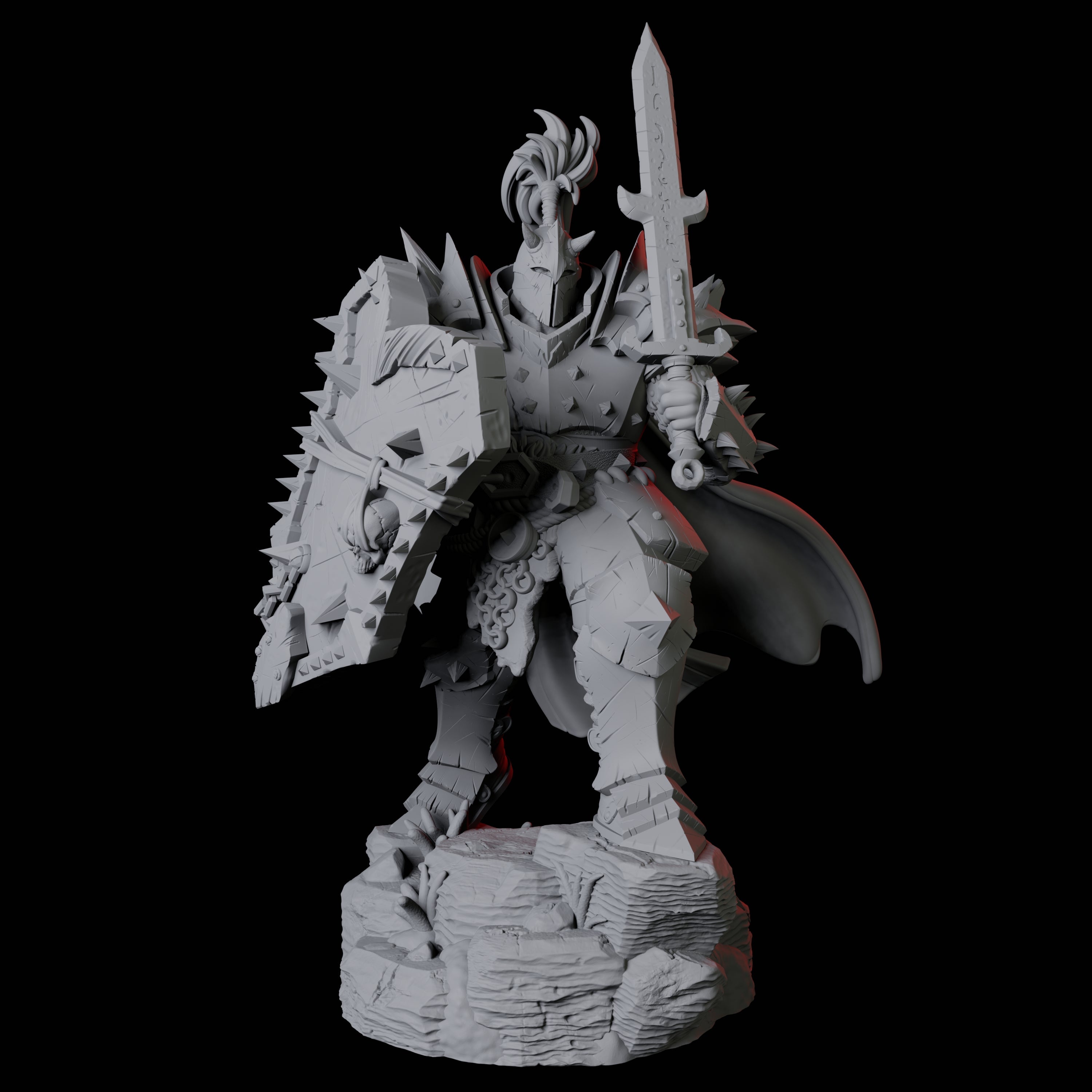 Hulking Armoured Barbarian C Miniature for Dungeons and Dragons, Pathfinder or other TTRPGs