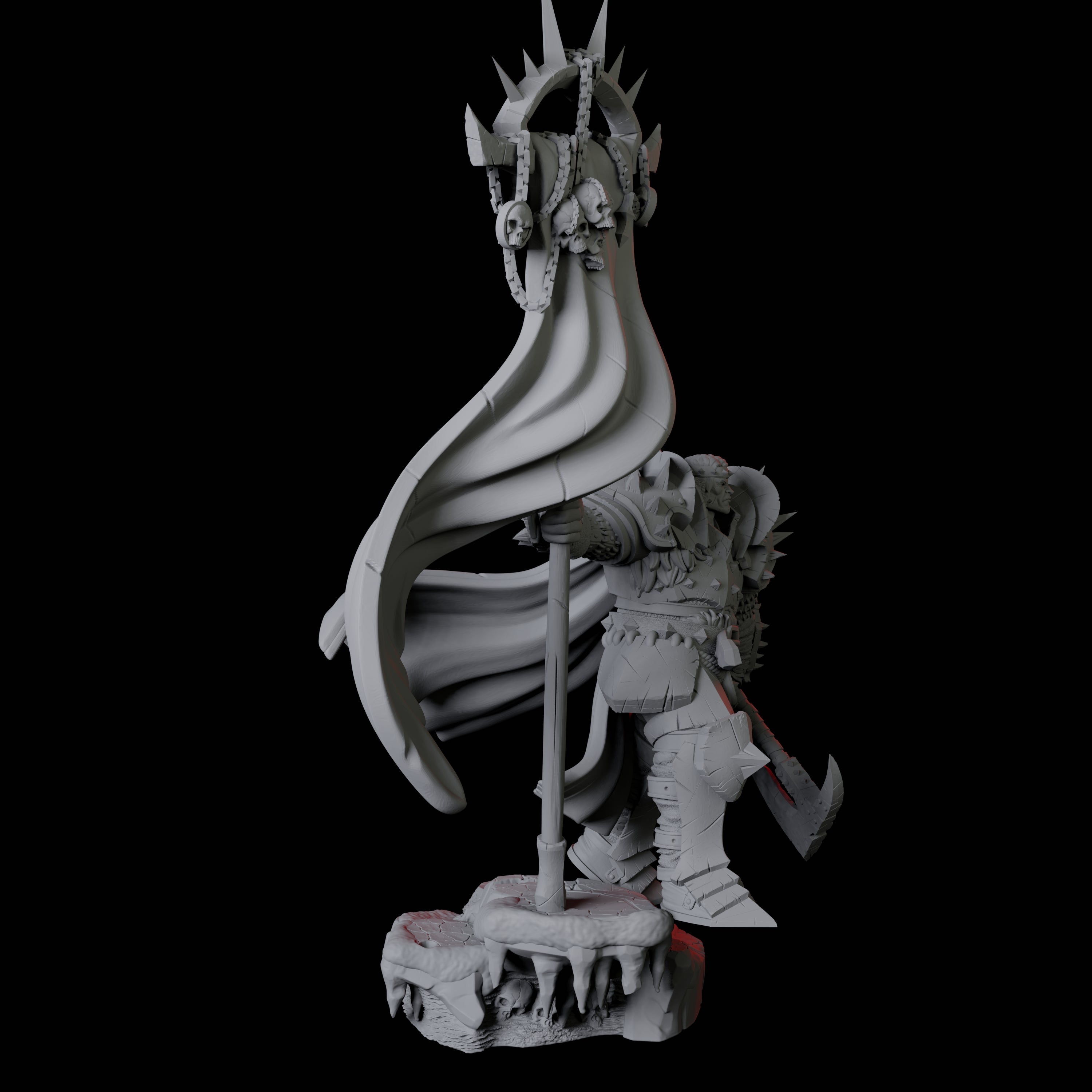 Hulking Armoured Barbarian D Miniature for Dungeons and Dragons, Pathfinder or other TTRPGs