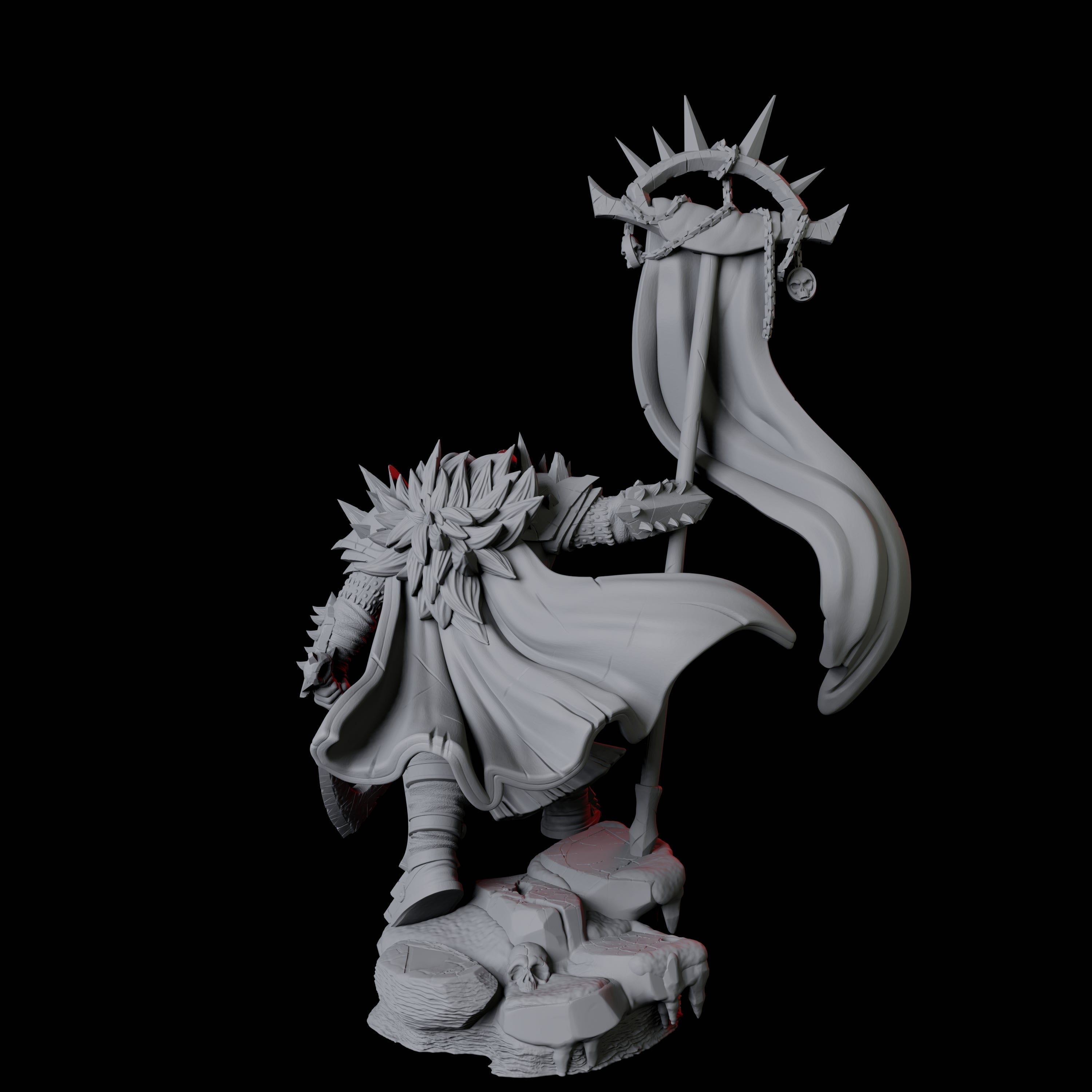 Hulking Armoured Barbarian D Miniature for Dungeons and Dragons, Pathfinder or other TTRPGs