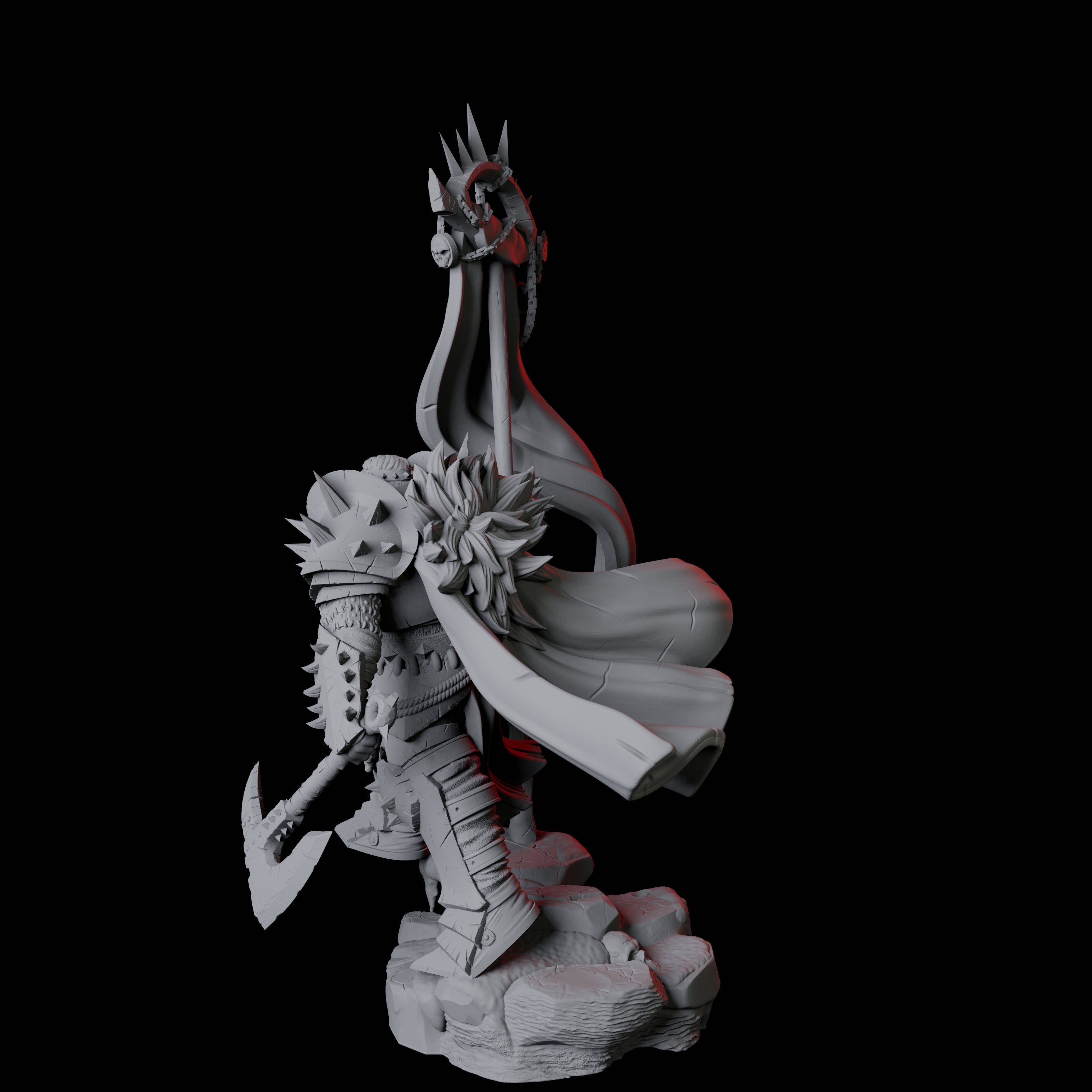 Hulking Armoured Barbarian D Miniature for Dungeons and Dragons, Pathfinder or other TTRPGs