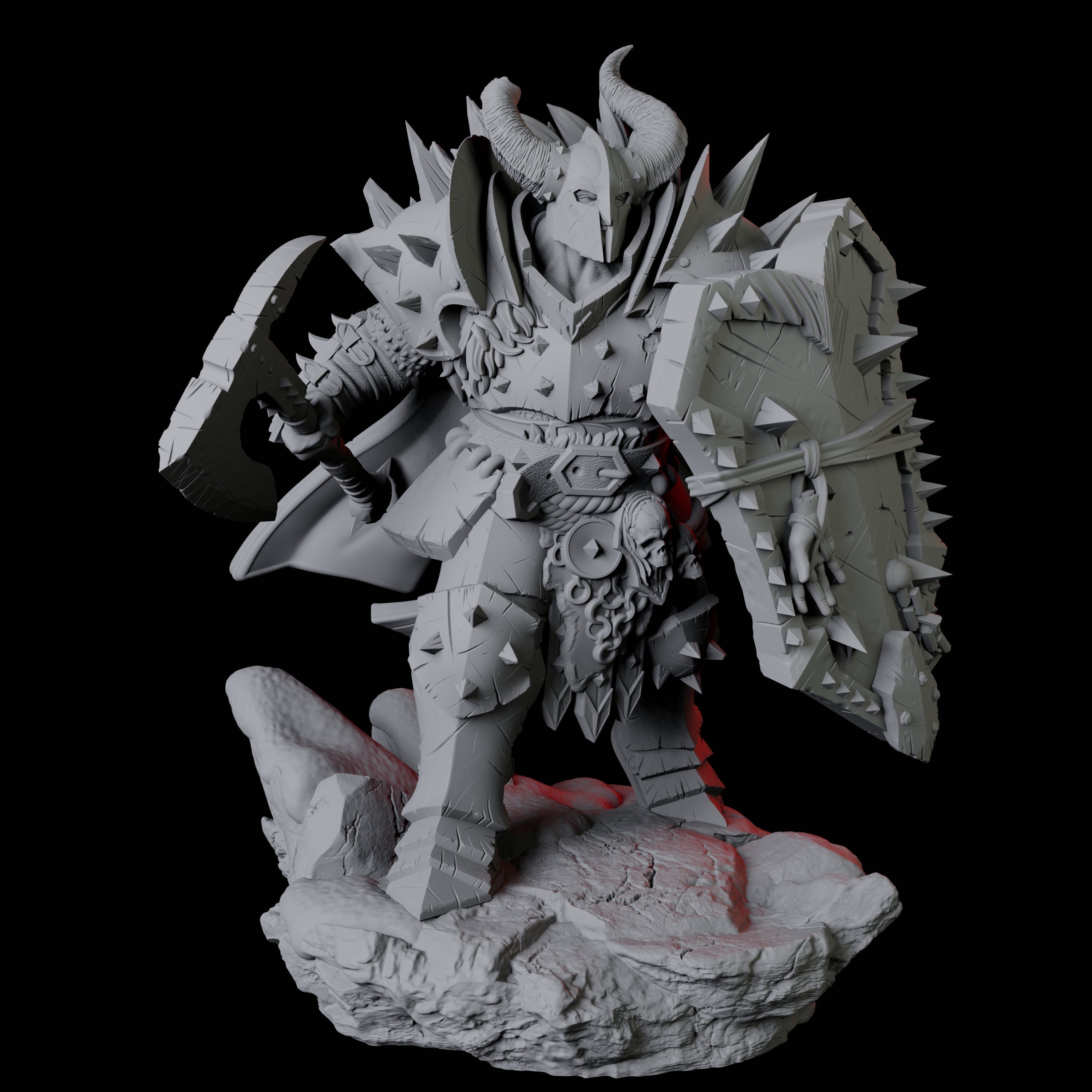 Hulking Armoured Barbarians Miniature for Dungeons and Dragons, Pathfinder or other TTRPGs