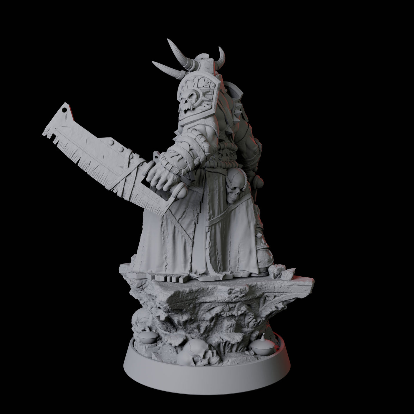 Hulking Armoured Warrior Miniature for Dungeons and Dragons, Pathfinder or other TTRPGs